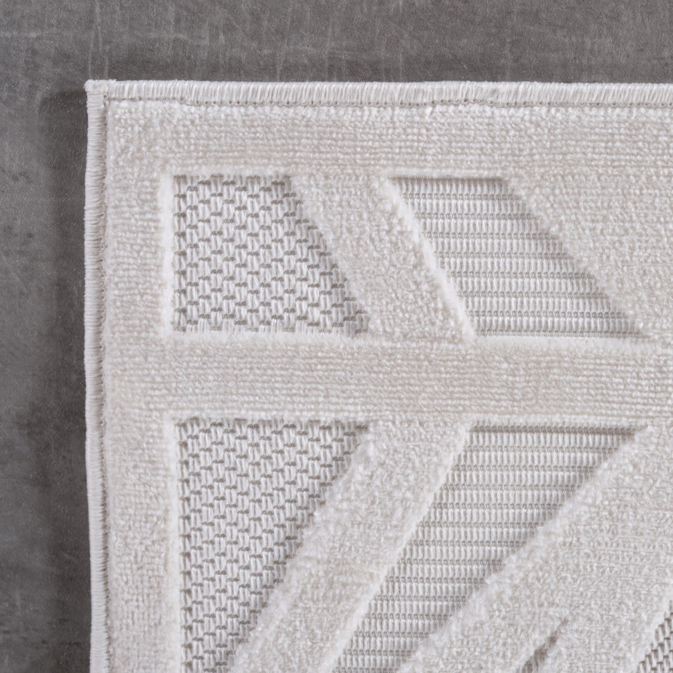 Ayyildiz Teppiche Teppich »DOHA 1655«, rechteckig, 4 mm Höhe, Läufer, 3D Hoch-Tief-Effekt, weicher Kurzflor, In- und Outdoor