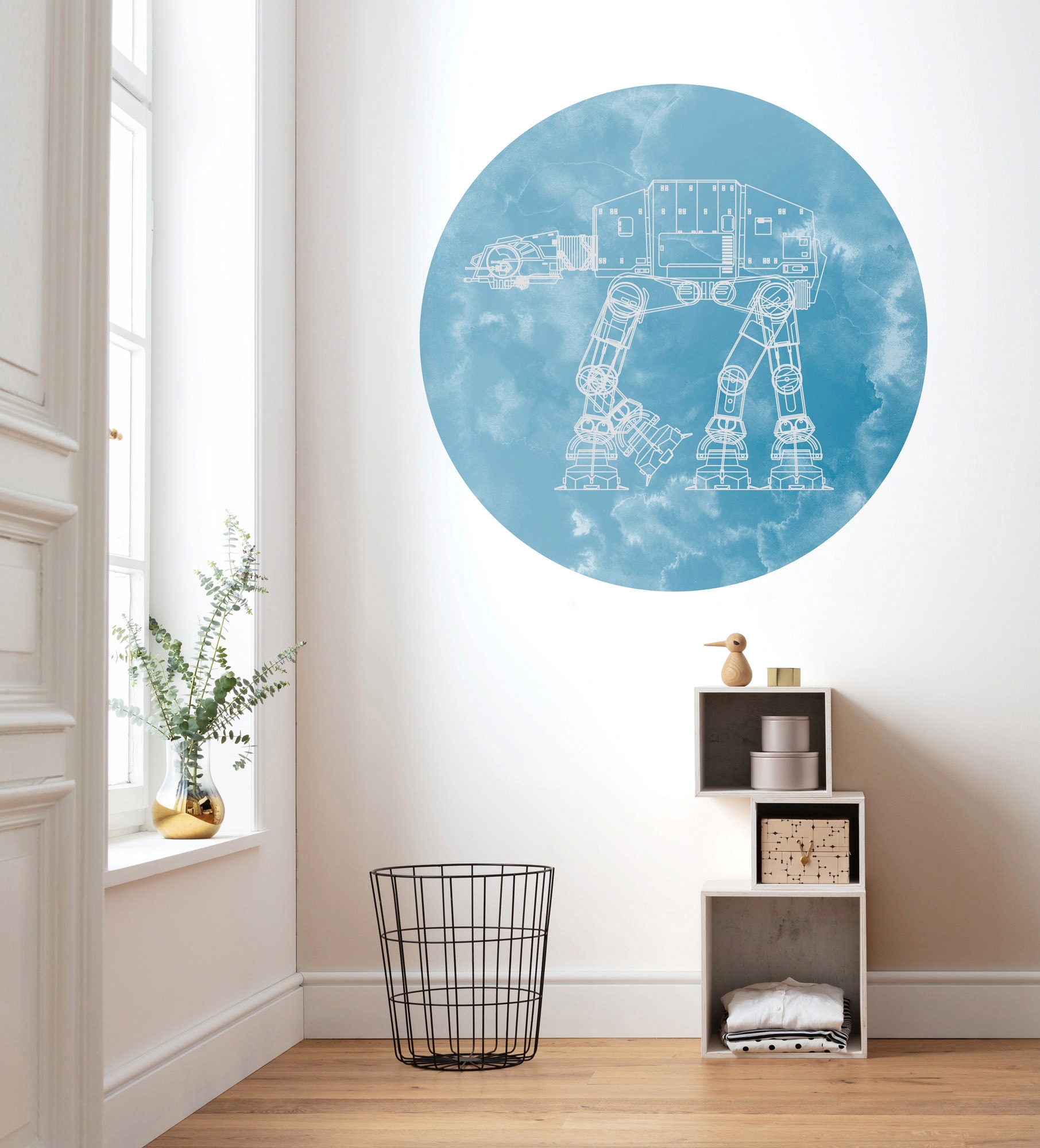 Komar Fototapete »Vlies selbstklebend - Star Wars AT-AT - Größe 125 x 125 cm«, bedruckt, Kinderzimmer