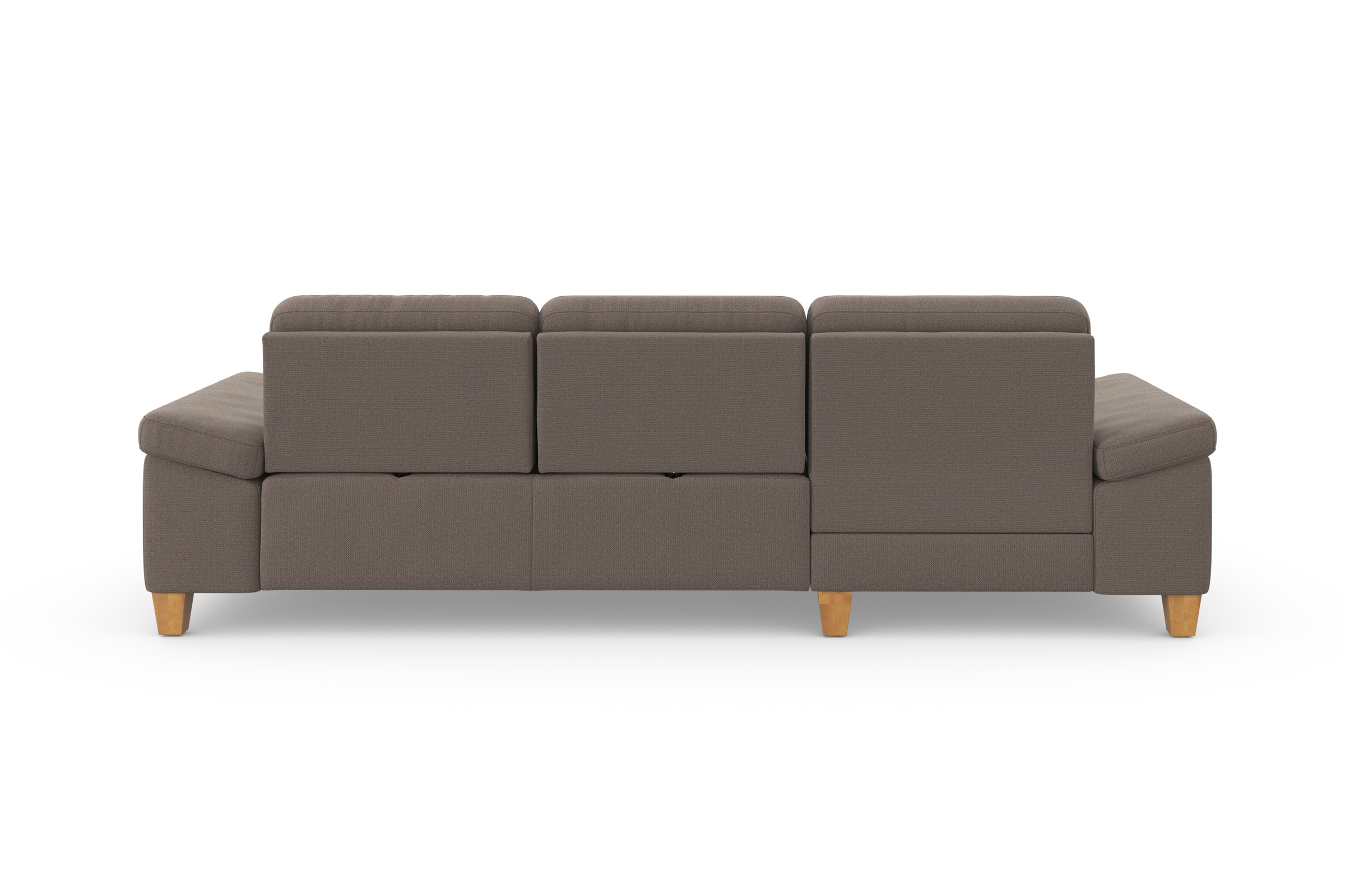 sit&more Ecksofa »Westham L-Form«, mit Recamiere, mit oder ohne Bettfunktion, Bettkasten, Füße Eiche