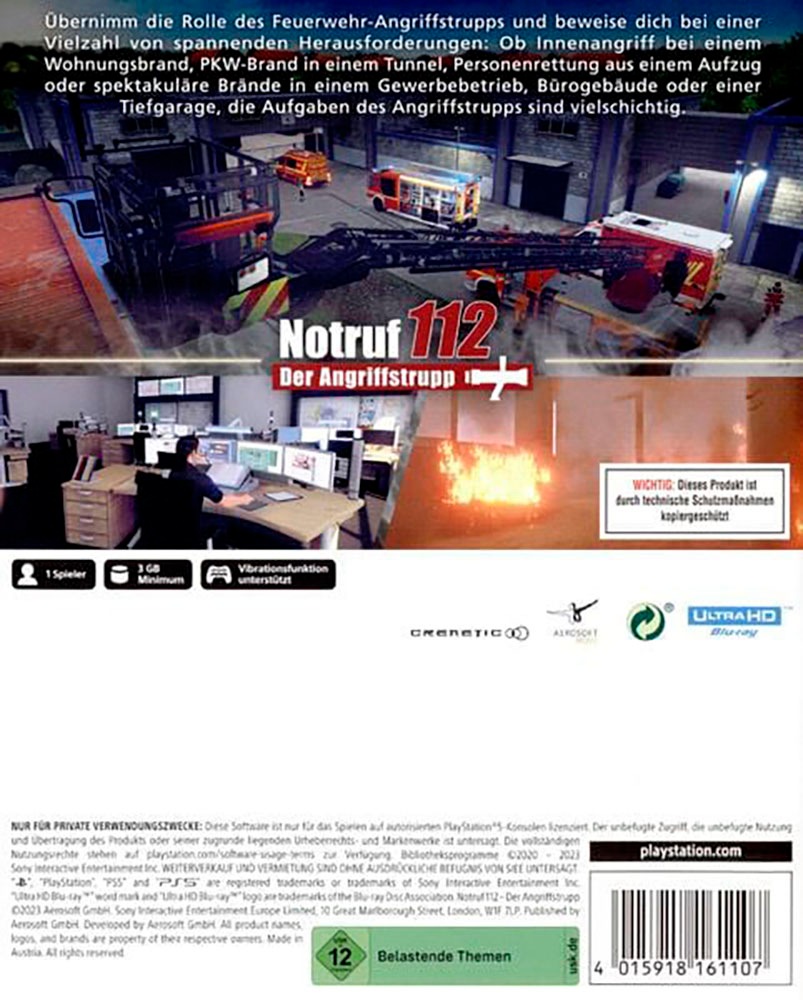 NBG Spielesoftware »Notruf 112 - Der Angriffstrupp«, PlayStation 5