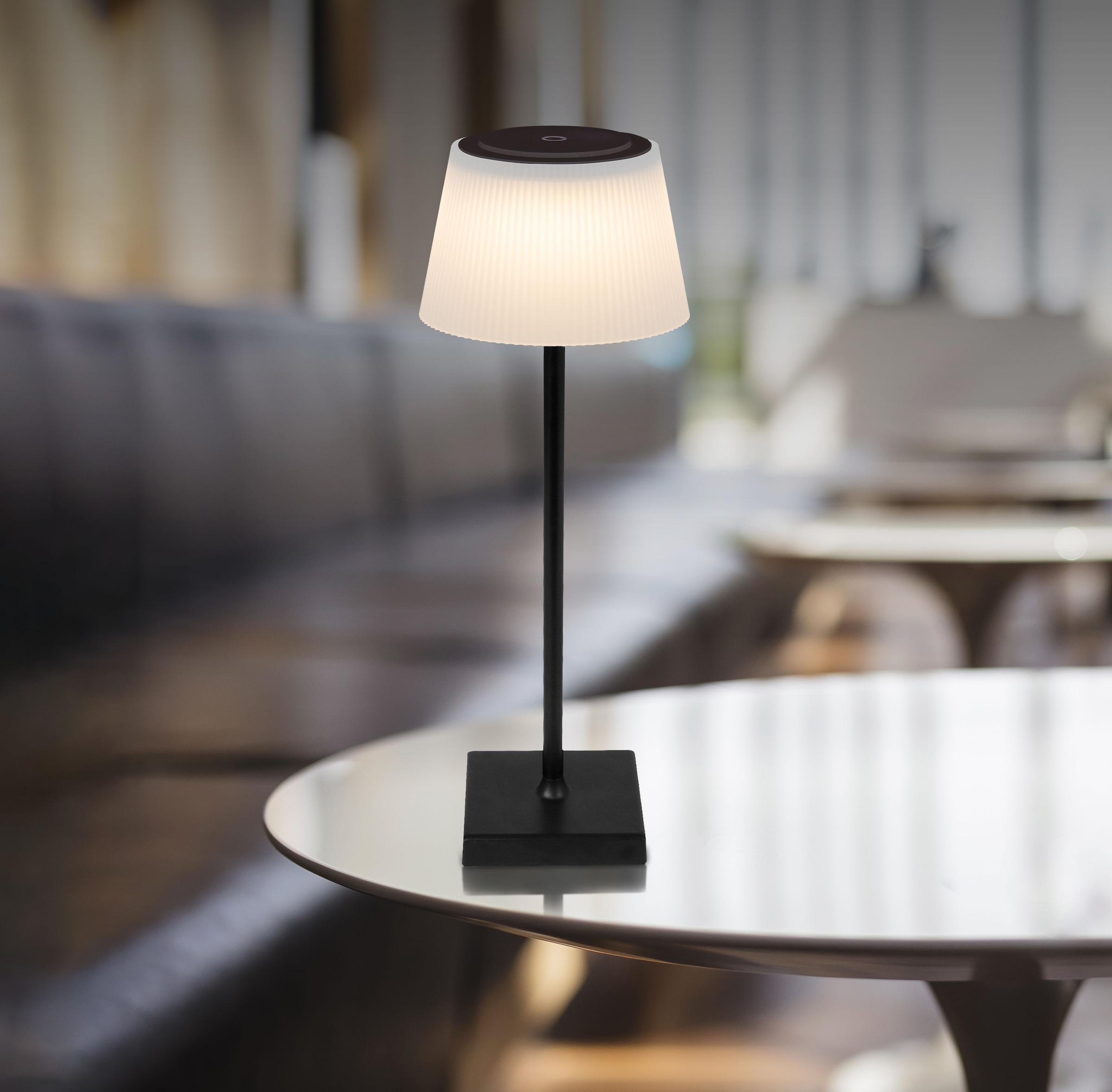 GLOBO LIGHTING Tischleuchte »GREGOIR« LED-Modul 1 Stk. warmweiß - kaltweiß Tischlampe Nachttischlampe Deko-Tischleuchte Schlafzimmer