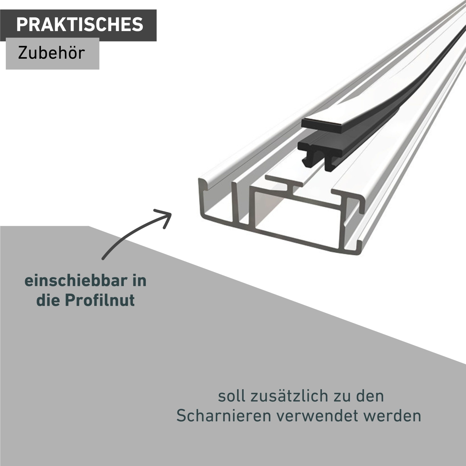 Windhager Zubehör-Set »Magnetstreifen für Fenster und Türen, ideal für Spannrahmen-Fenster« Insektenschutz-Zubehör, erhältlich in weiß oder schwarz, 6 Stück