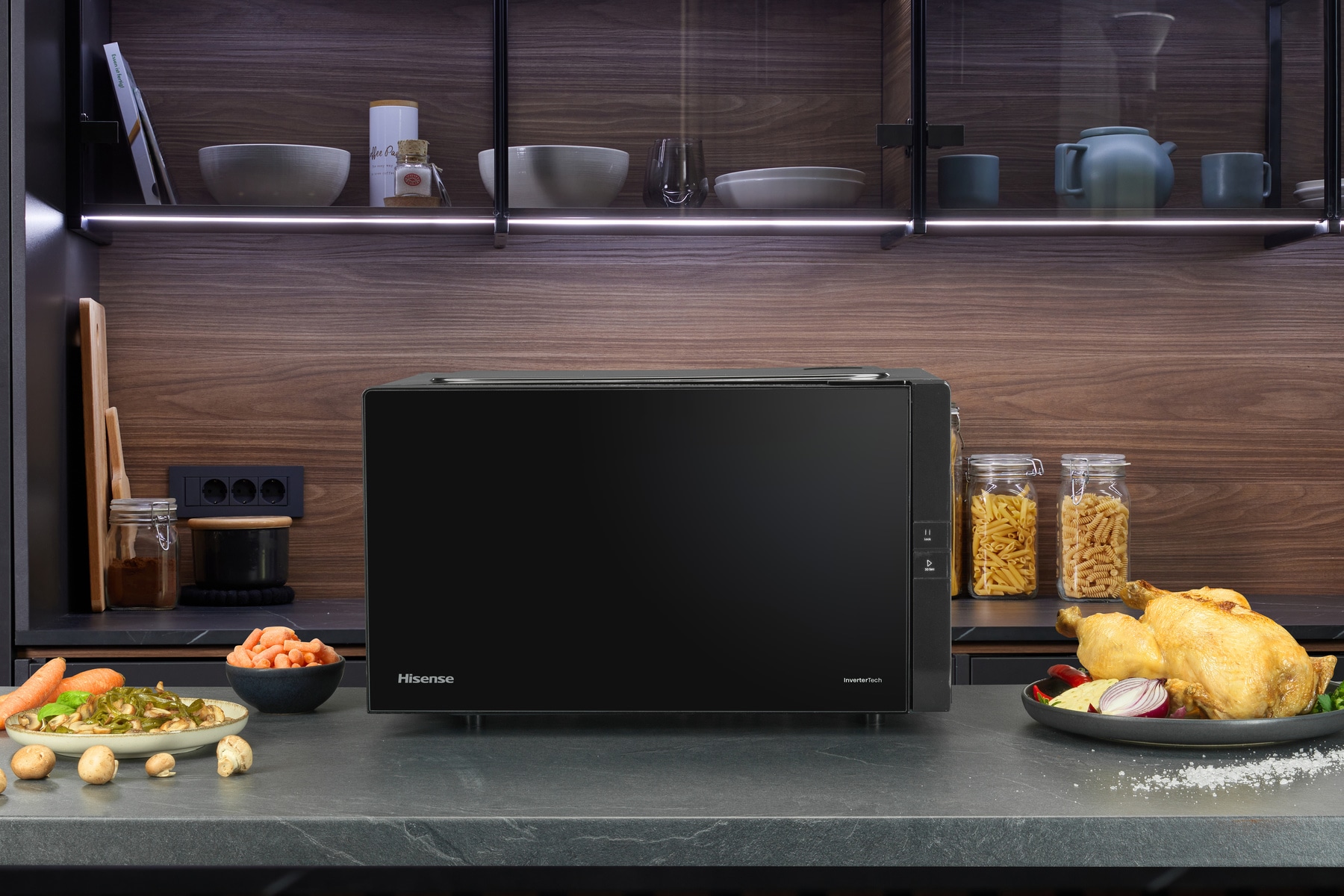 Hisense Mikrowelle »H25MOBS4HGI«, Mikrowelle-Grill, 1320 W, Inverter Technologie