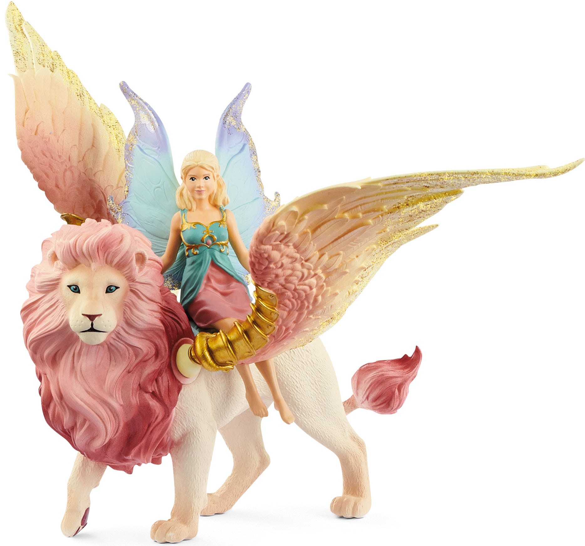 Schleich® Spielfigur »BAYALA®, Elfe auf geflügeltem Löwe (70714)«