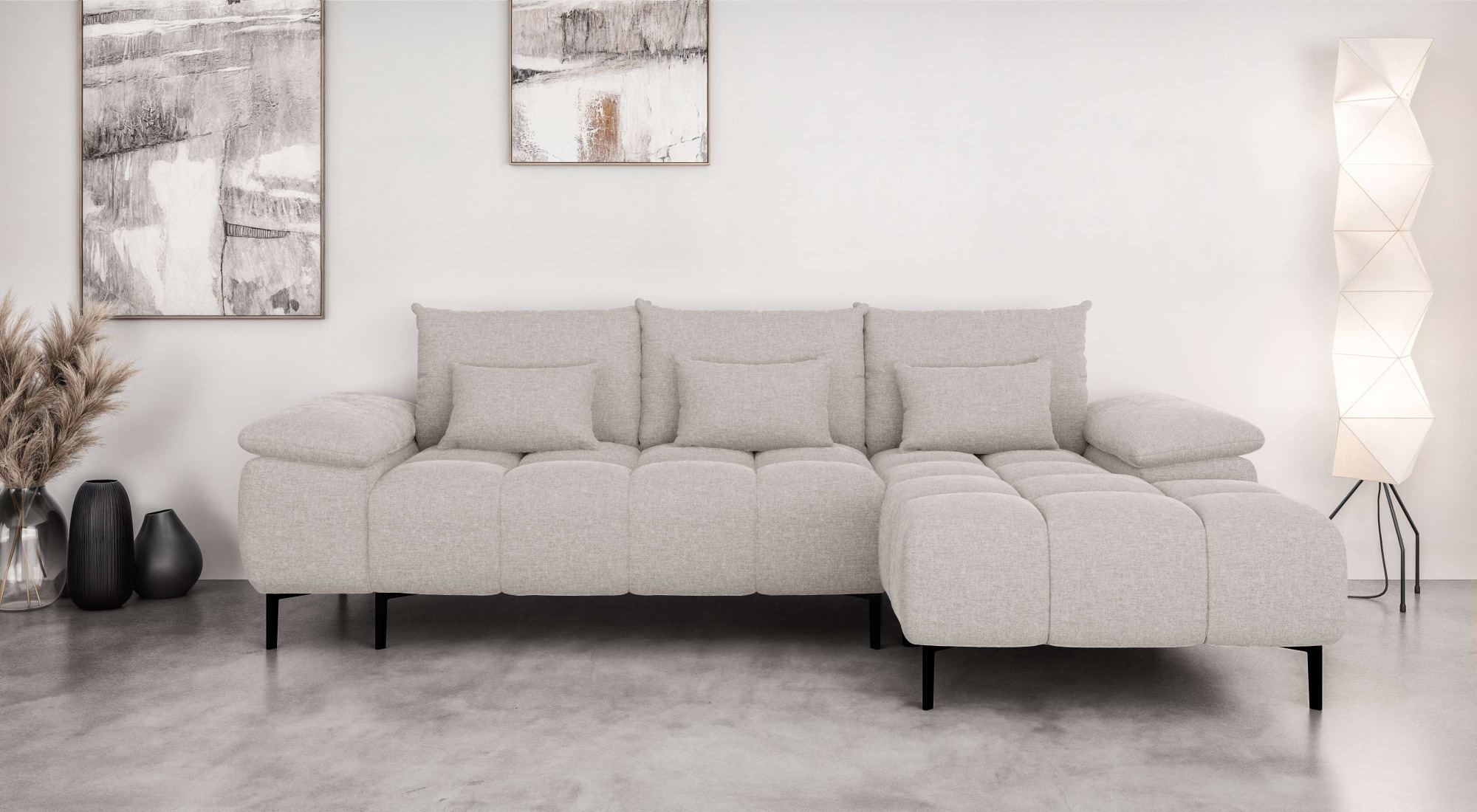 INOSIGN Ecksofa »DROMARA Schlafsofa mit Bettkasten, Maße: B/T/H 277/141/91 günstig online kaufen