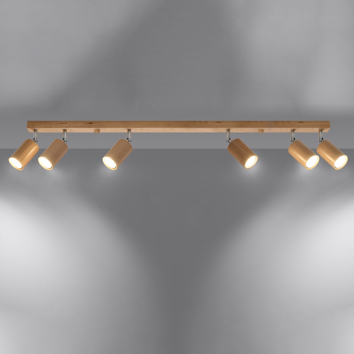 SOLLUX lighting Deckenstrahler »BERG«, für Leuchtmittel 6 x GU10 | ohne Leuchtmittel, Spots dreh- und schwenkbar