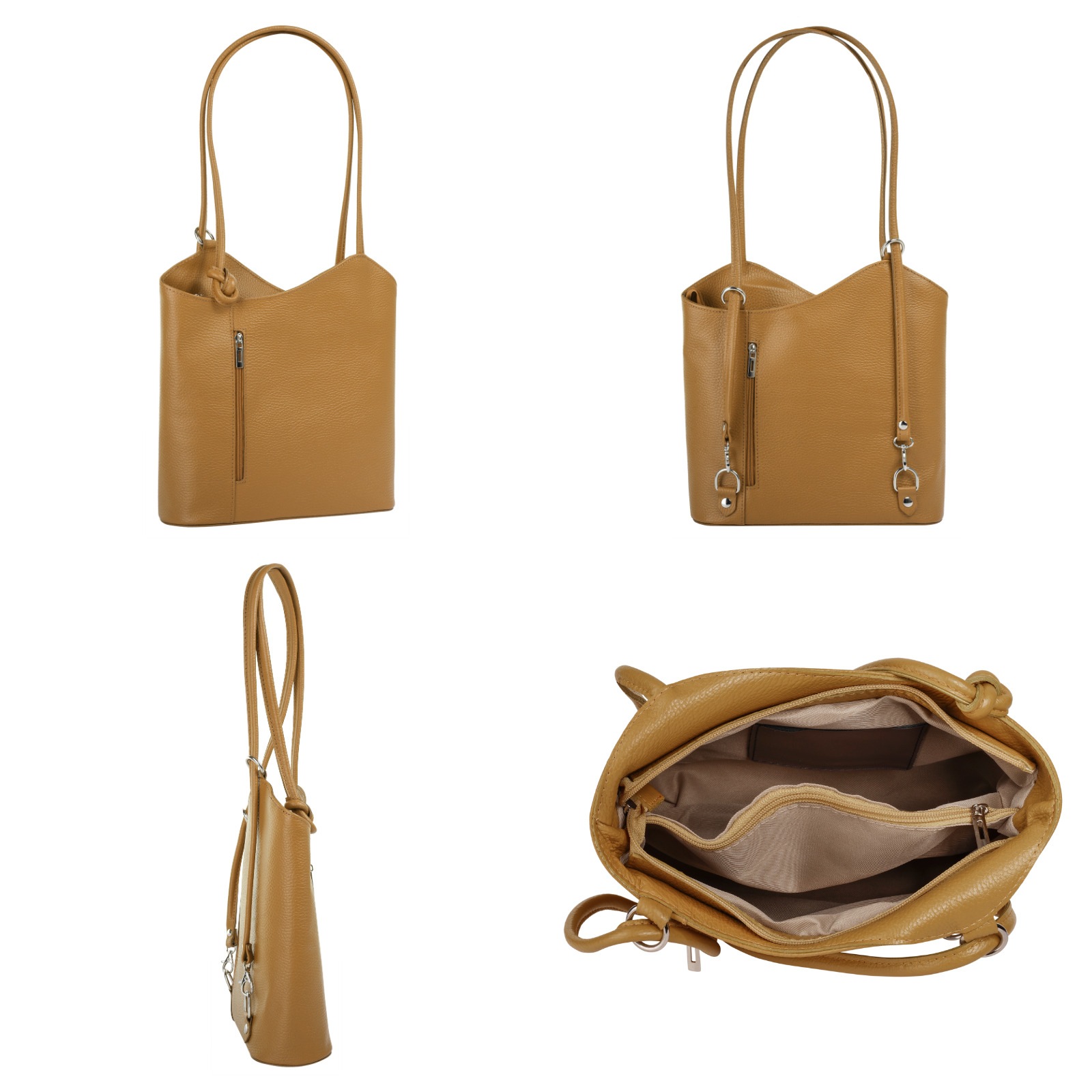 Cluty Cityrucksack, echt Leder, Made in Italy