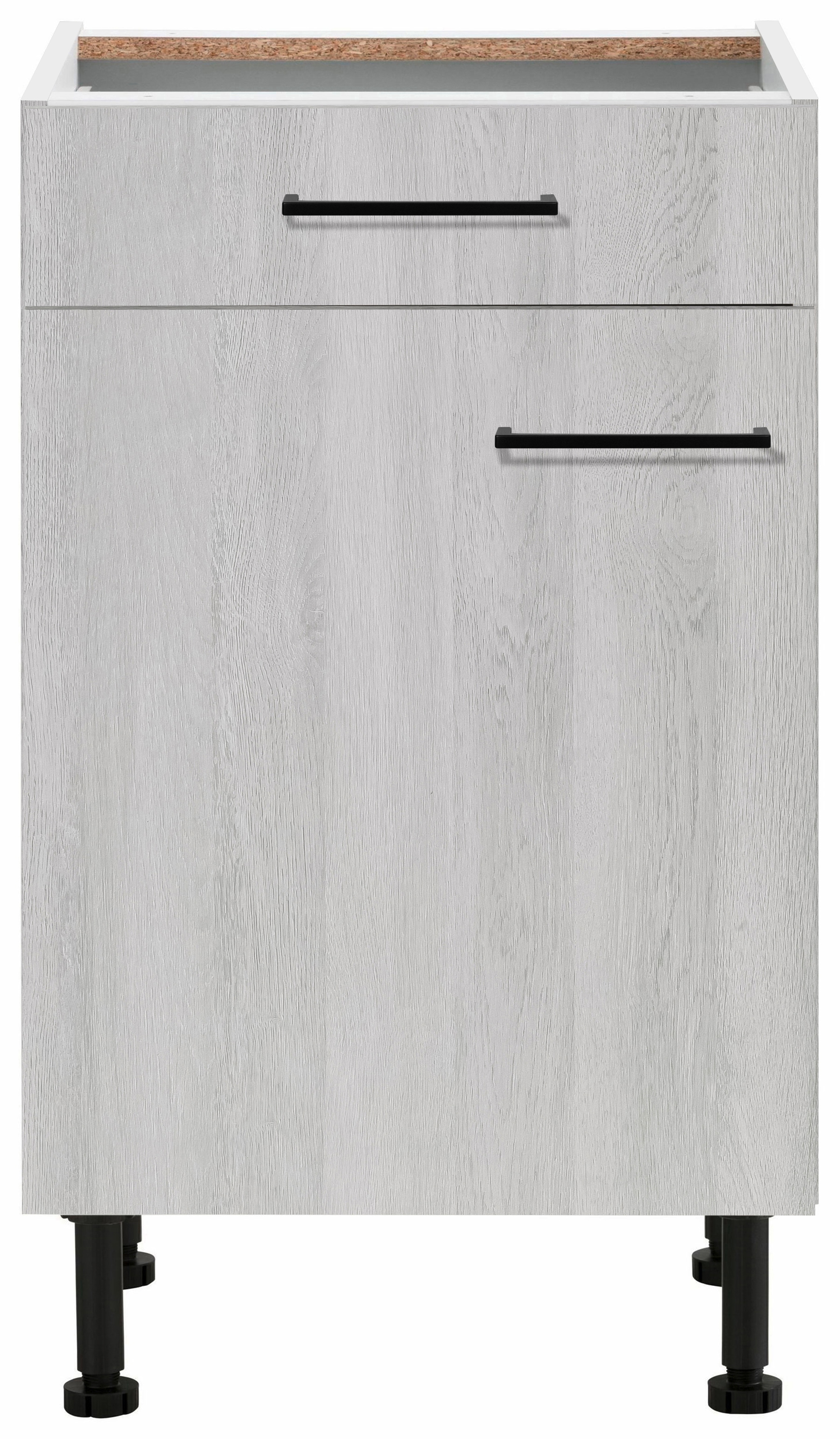 wiho Küchen Unterschrank »Nisos«, 50 cm breit, Soft-Close in Schubkästen, verstellbare Füße, ohne Platte
