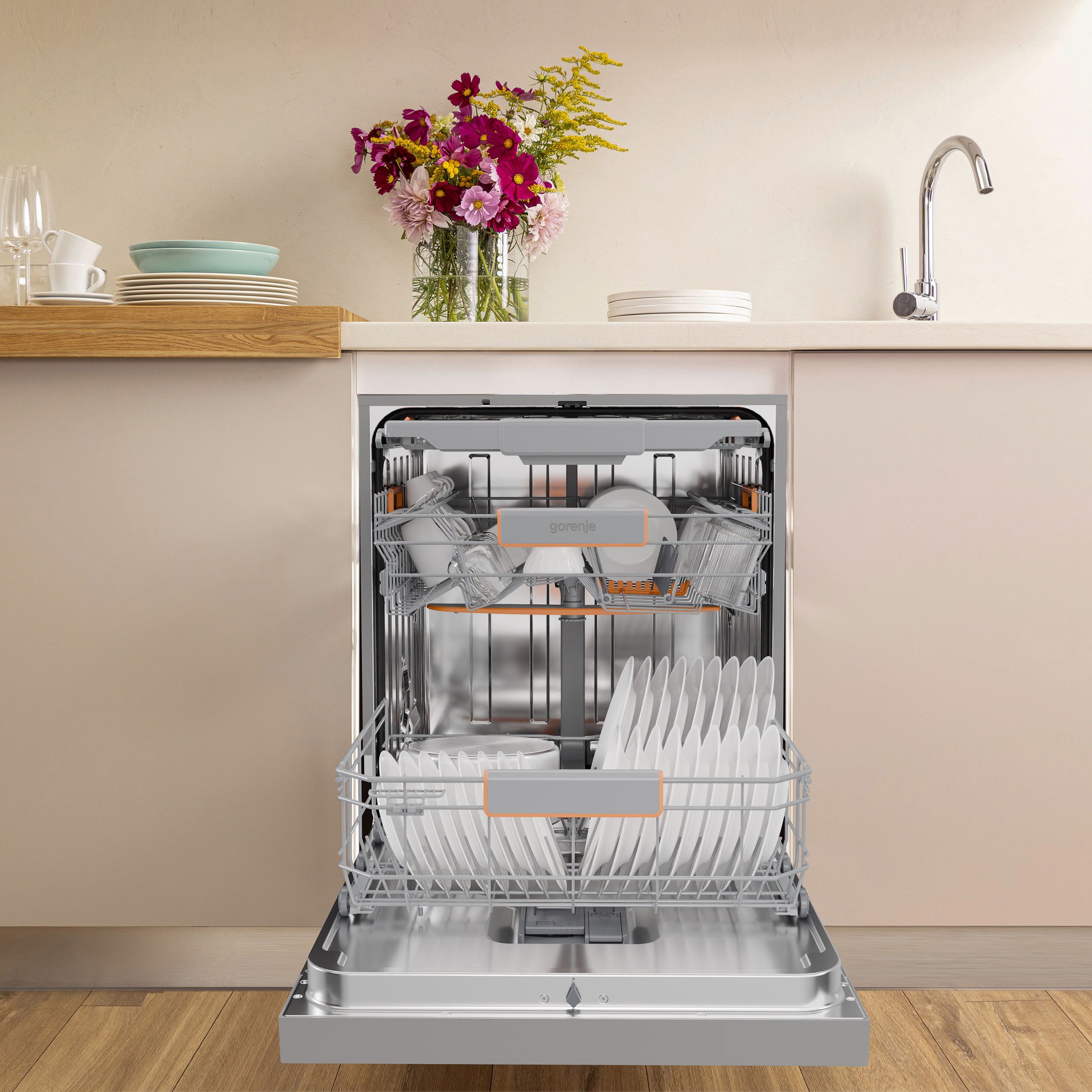 GORENJE teilintegrierbarer Geschirrspüler »GI673A92X«, 16 Maßgedecke, TotalDry - auto. Türöffnung