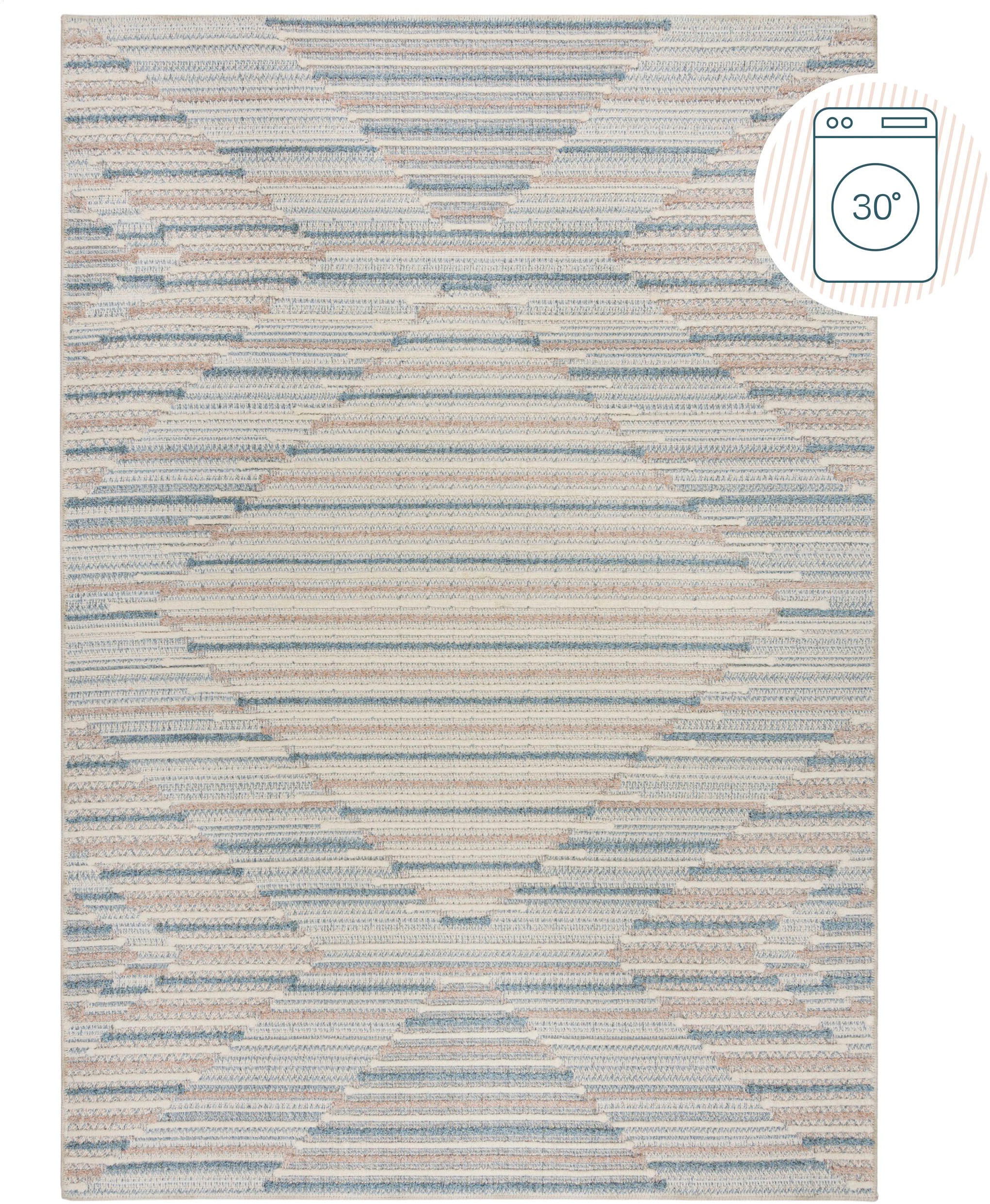 FLAIR RUGS Teppich »Clementine«, rechteckig, 4 mm Höhe, Waschbarer Abstrakt günstig online kaufen