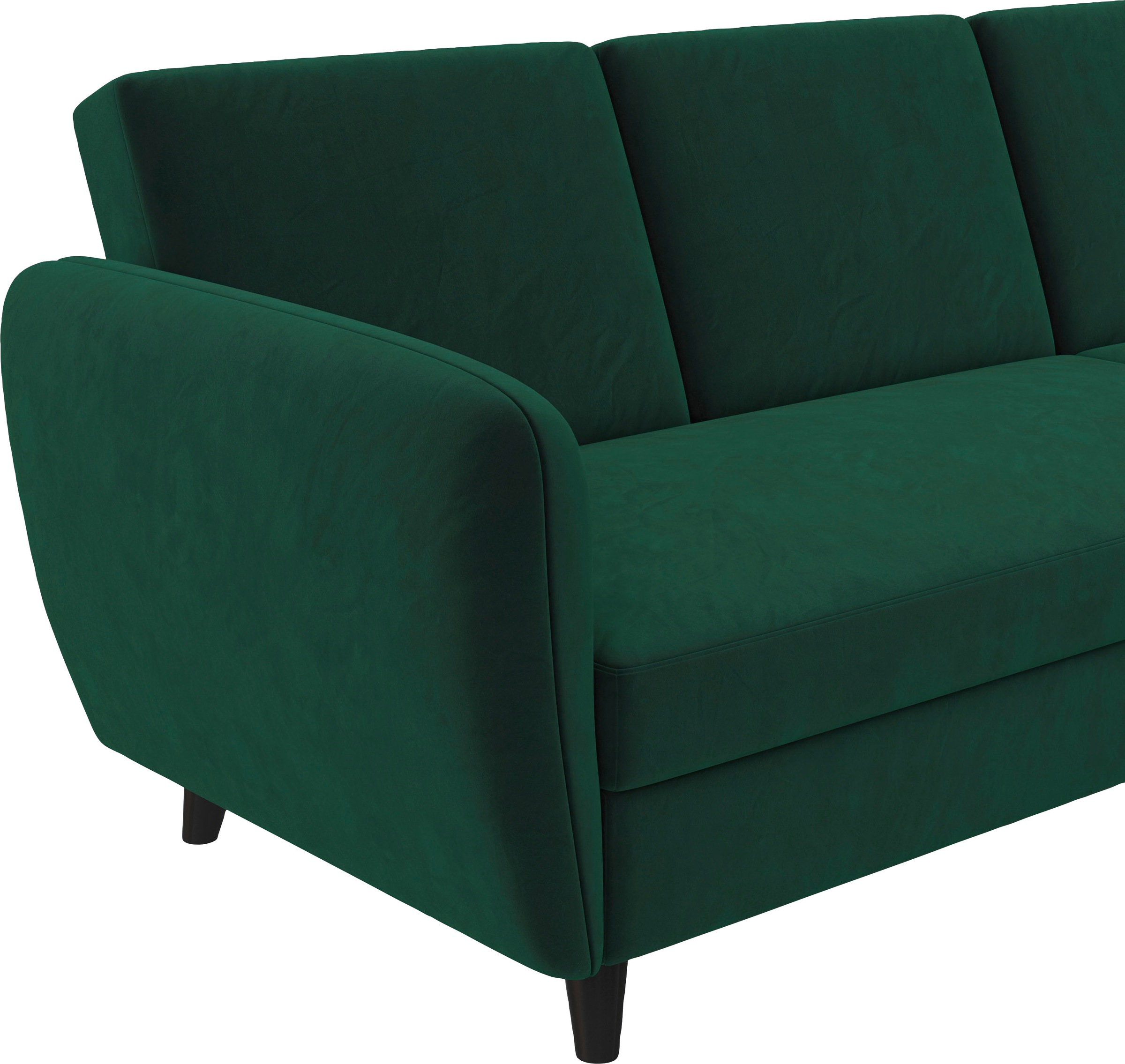 Dorel Home Ecksofa »Perry, L-Form,«, Rückenlehne, verschiedene Farbvarianten, Sitzhöhe 43 cm, Breite 219 cm