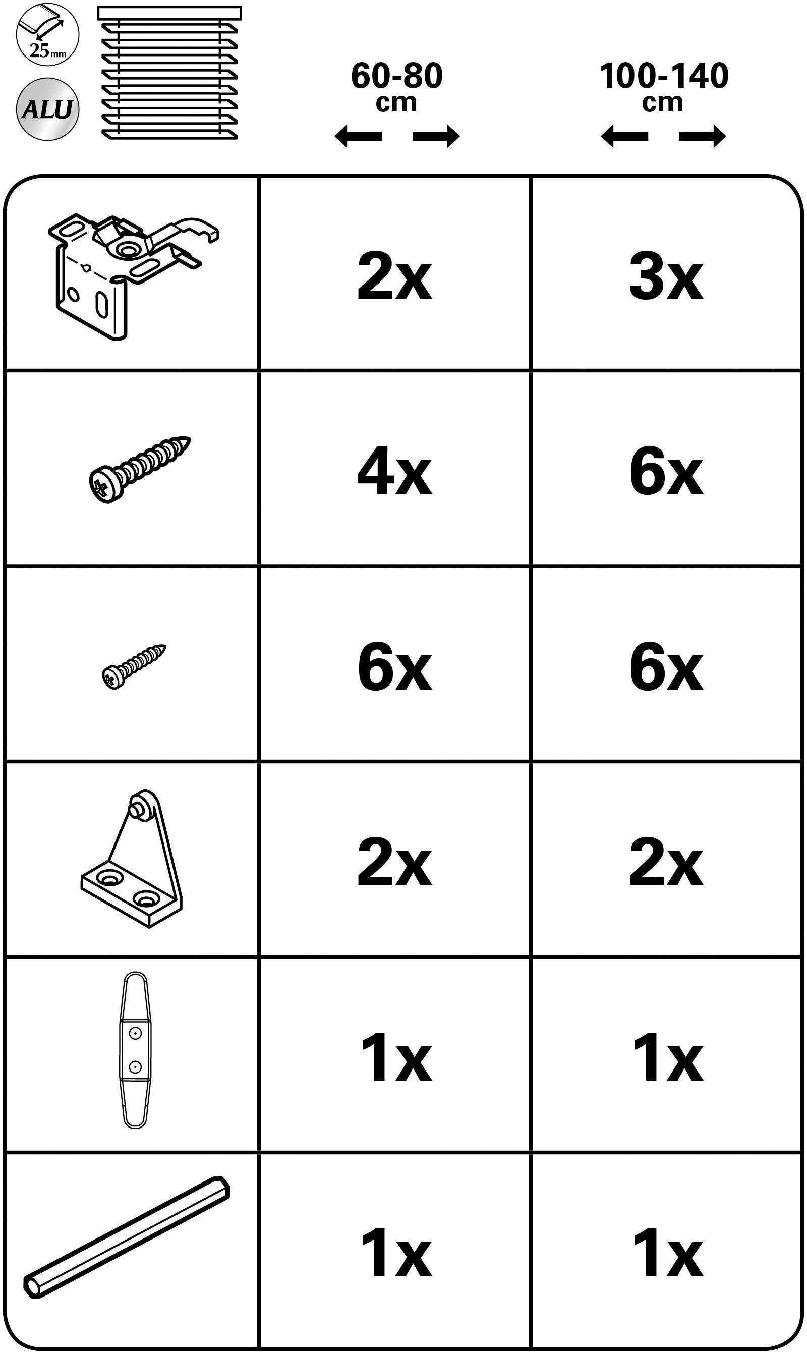 GARDINIA Jalousie »Aluminium-Jalousie 25 mm« mit Bohren freihängend Jalousi günstig online kaufen