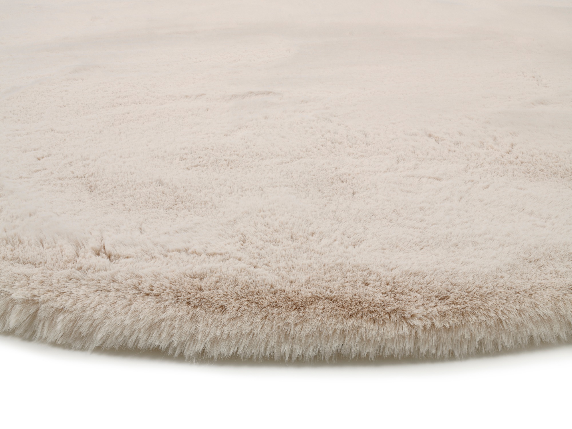 OCI DIE TEPPICHMARKE Teppich »ROCKY SOFT«, rund, 35 mm Höhe, Kunstfell, weich, kuschelig, maschinell gewebt, waschbar
