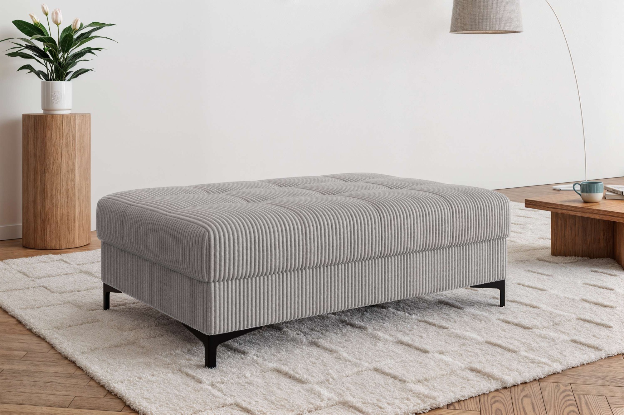 OTTO home Polsterhocker »LEEVKE Sitzhocker passend zum Sofa, Breite 115 cm« günstig online kaufen