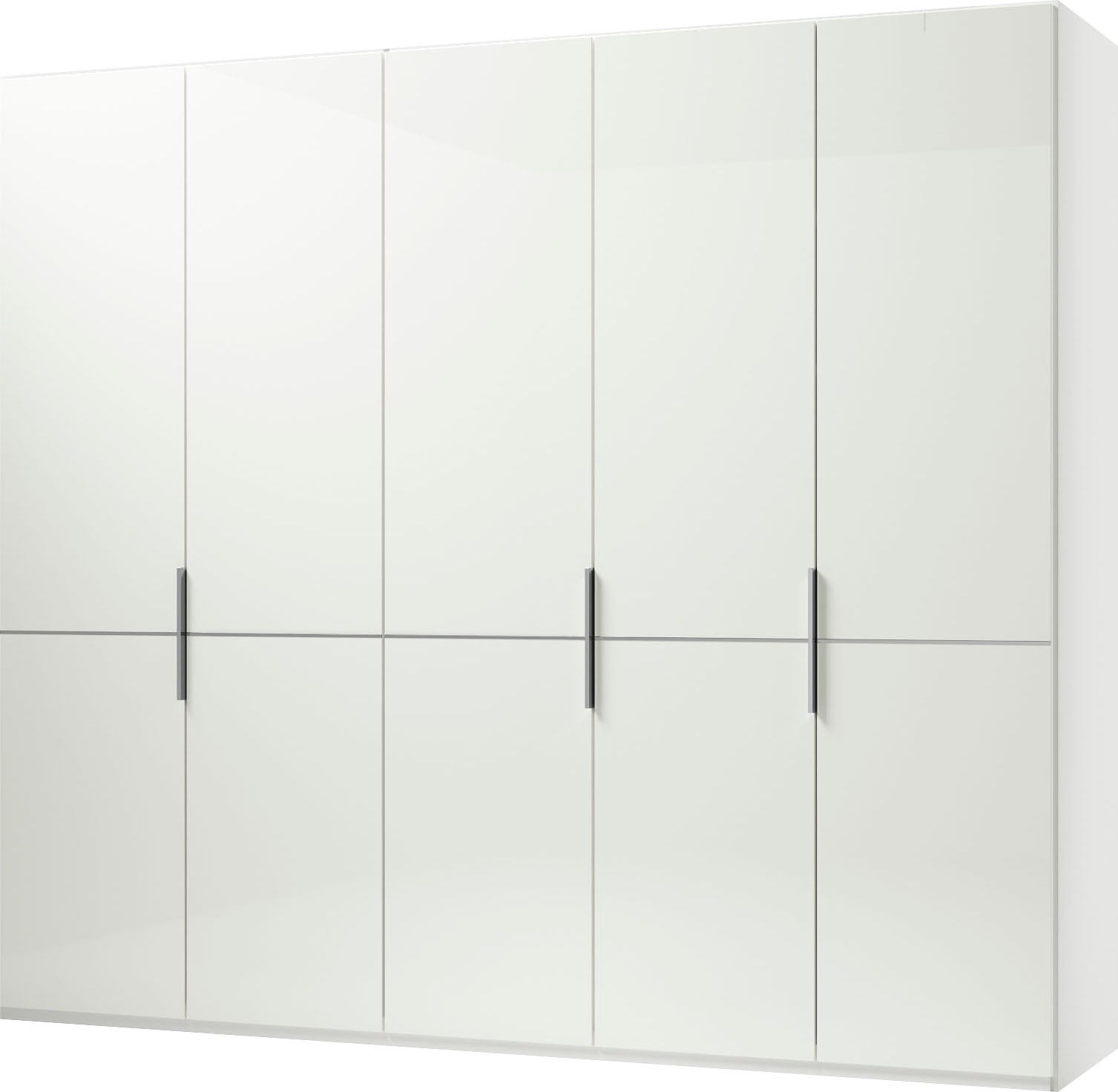 Musterring Drehtürenschrank »Imola W«, Einlegeböden und Kleiderstangen,mit Glastüren und Aufleistung in Chrom
