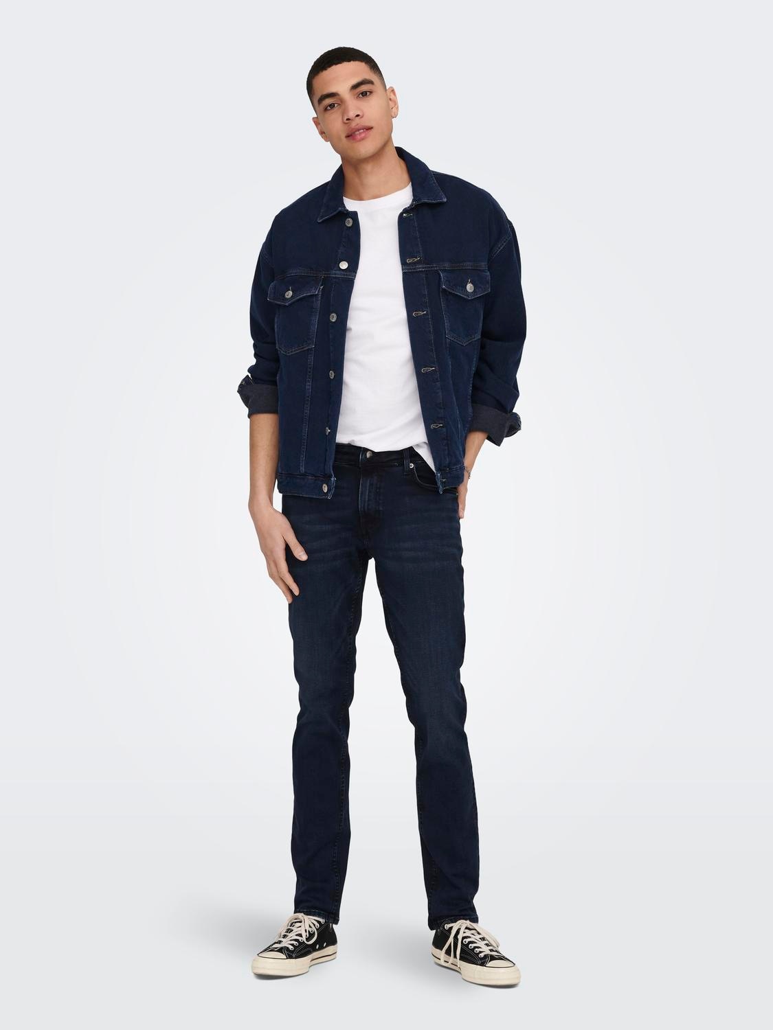 ONLY & SONS Slim-fit-Jeans »OS ONSLOOM SLIM BLUE GREY 40«, mit Destroyed Effekt