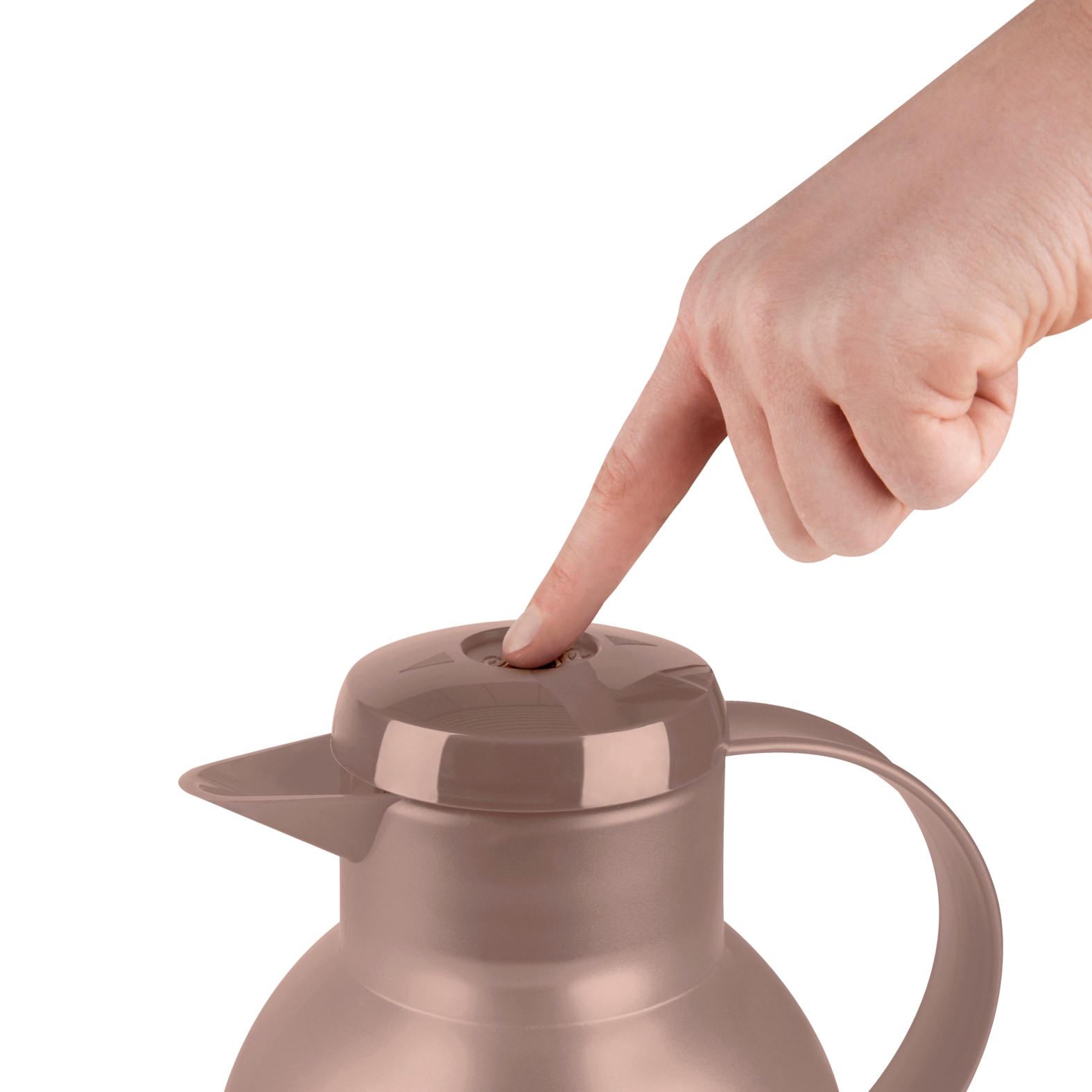 Emsa Isolierkanne »Samba«, 1 l, zeitloses Design, einfacher Knopfdruck, 24h kalt, 12h warm