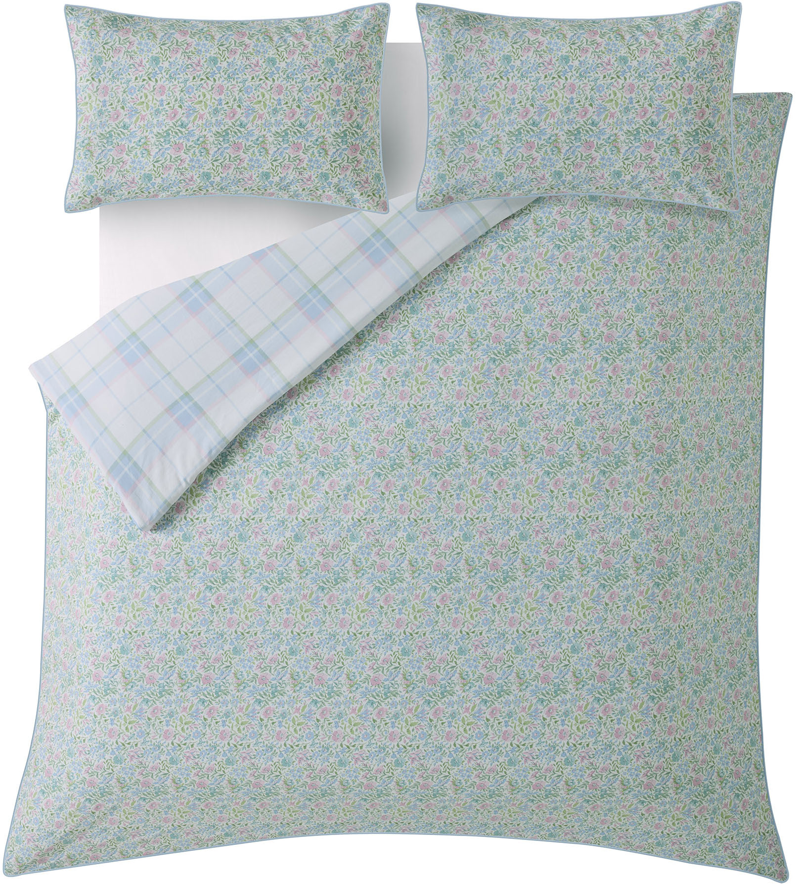 Laura Ashley Wendebettwäsche »Sherston, Aus Baumwoll Satin« 3 Tlg. Tlg. Mit Floralem Muster, Inkl 2 Kissenbezüge