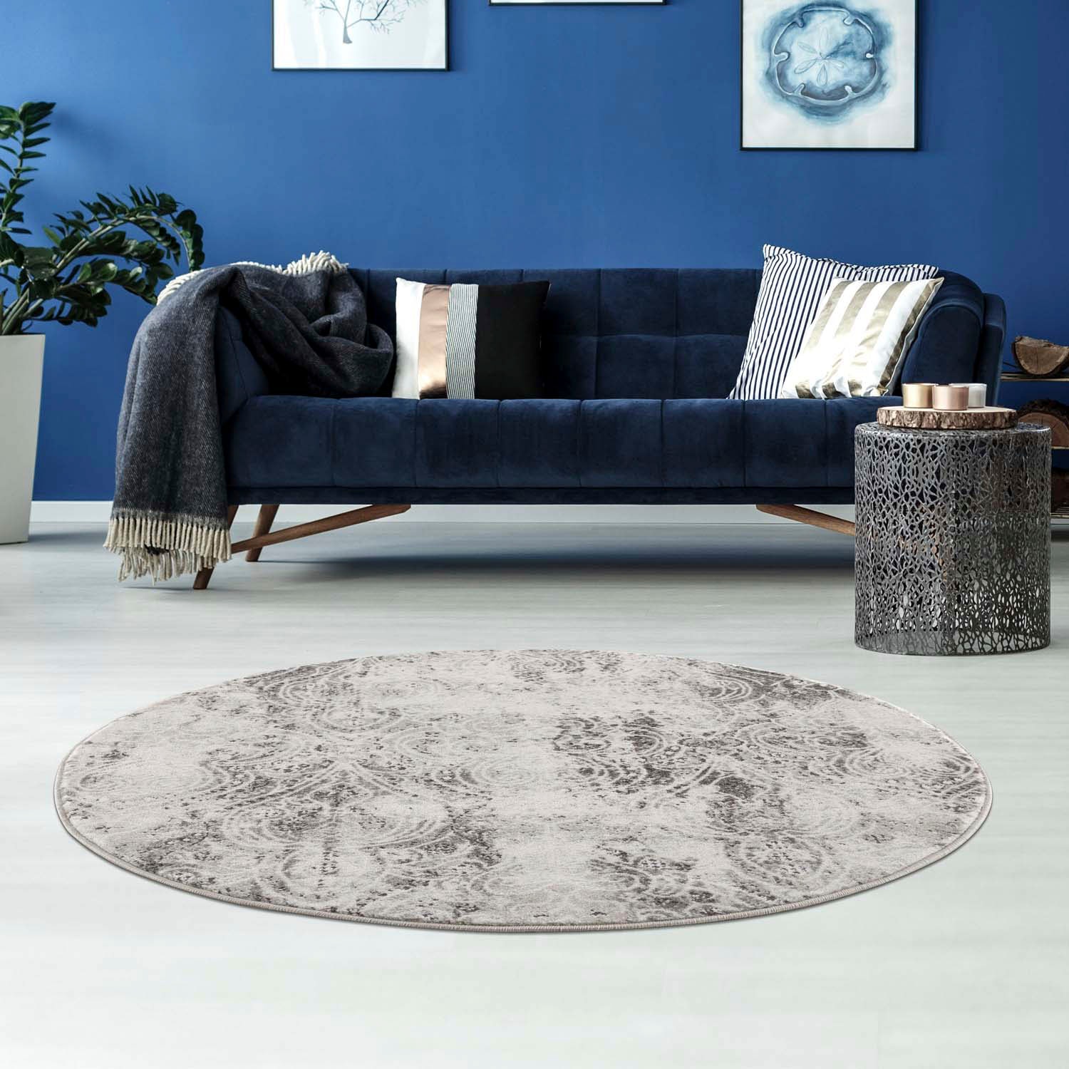 Carpet City Teppich »Noa 9318«, rund, 11 mm Höhe, Kurzflor, Modern, Weicher For, Pflegeleicht