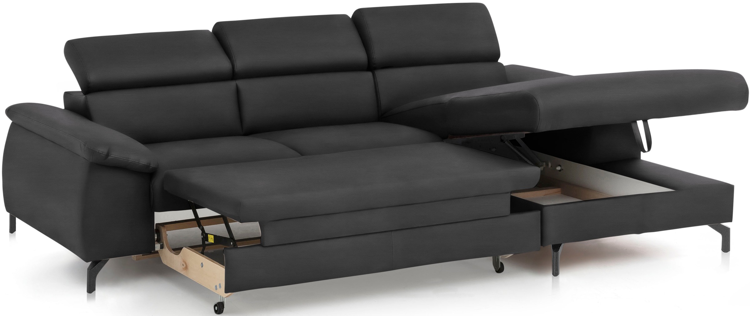 COTTA Ecksofa »Kitty L-Form«, mit Kopfteilverstellung, wahlweise mit Bettfunktion & Bettkasten
