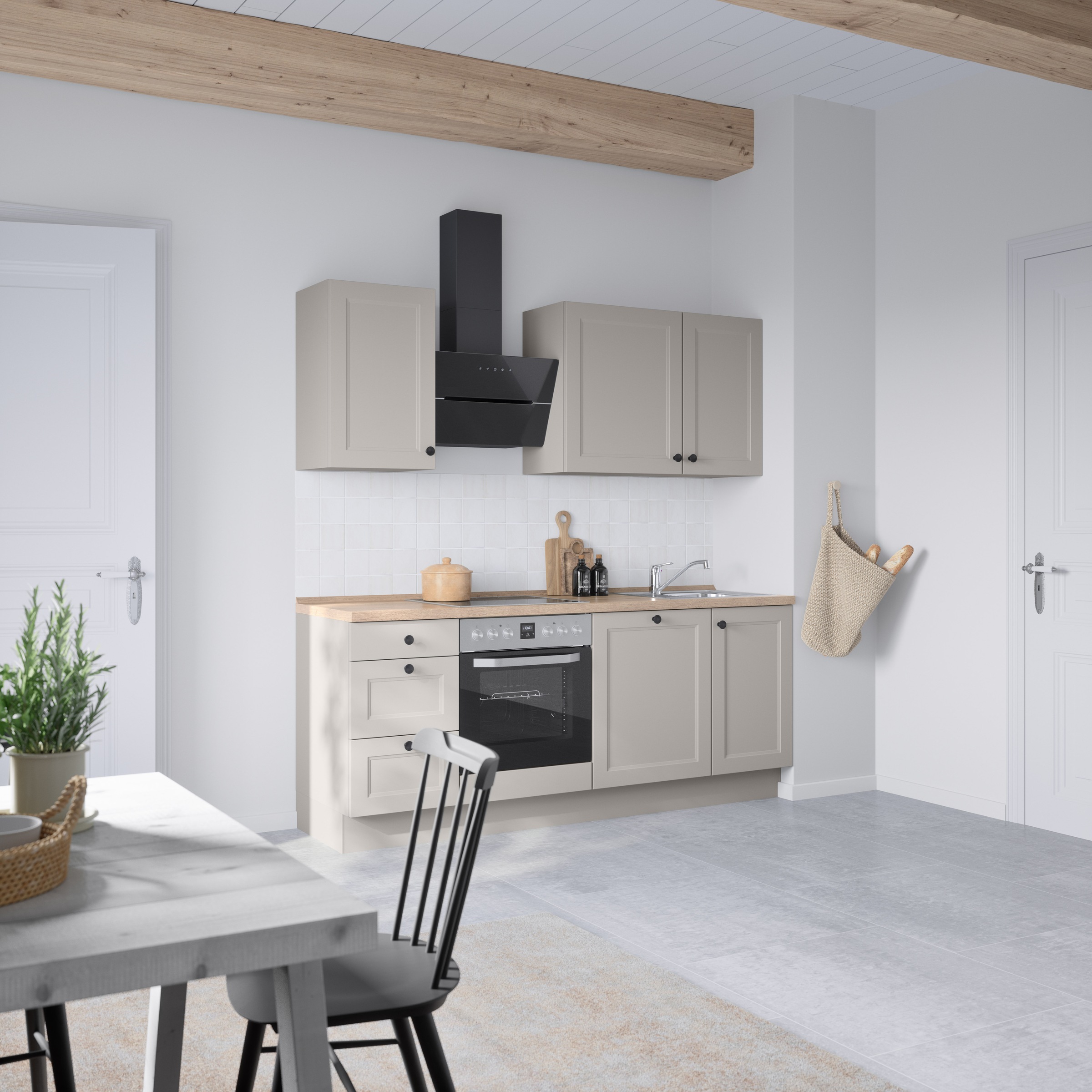 nobilia® Küchenzeile »"Cascada II"«, vormontiert, Breite 210 cm, Ausrichtung wählbar, wahlw. mit E-Geräten
