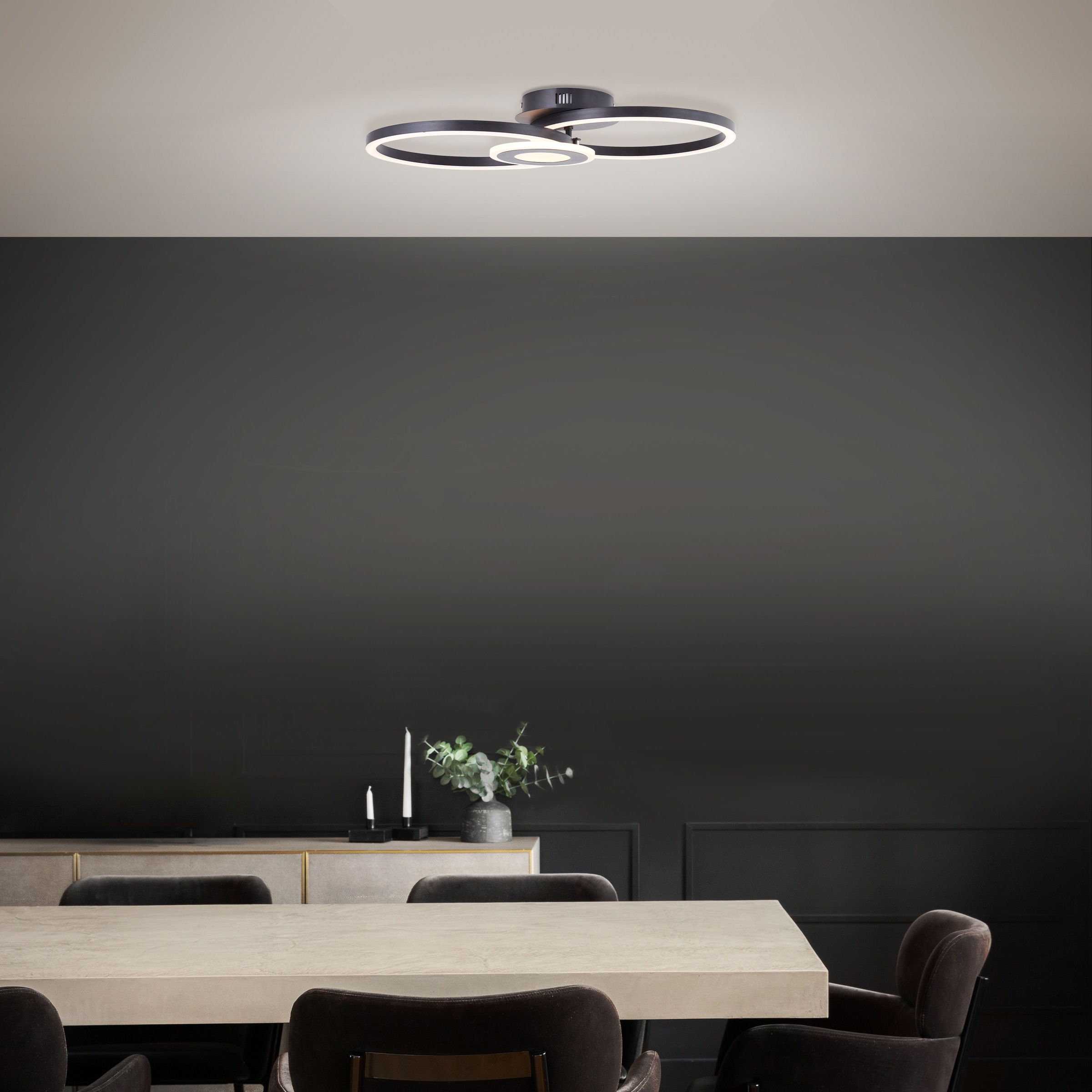 BreLight LED Deckenleuchte »Bray«, 30 x 52 cm, 2900 lm, 3000 K warmweiß, Me günstig online kaufen