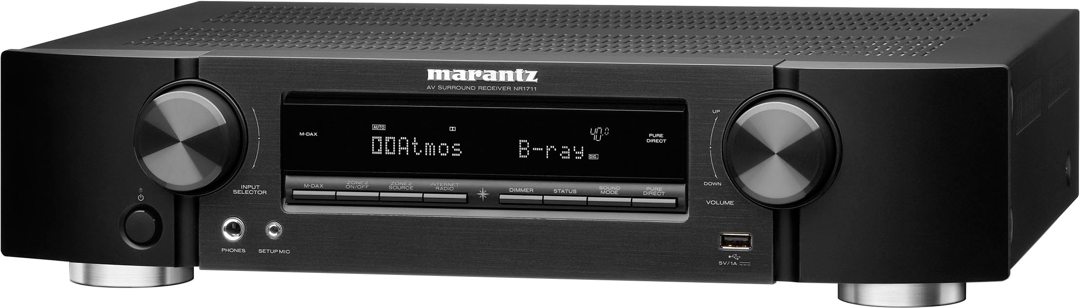 Marantz AV-Receiver »NR1711«, 7.2, (WLAN-LAN Ultra Rechnung HD bestellen Audio), Upscaling-Sleeptimer-USB-Mediaplayer-FM auf 8K 3D-fähig-Video 7.2-Kanal Tuner-Sprachsteuerung-Internetradio-Hi-Res (Ethernet)-Bluetooth