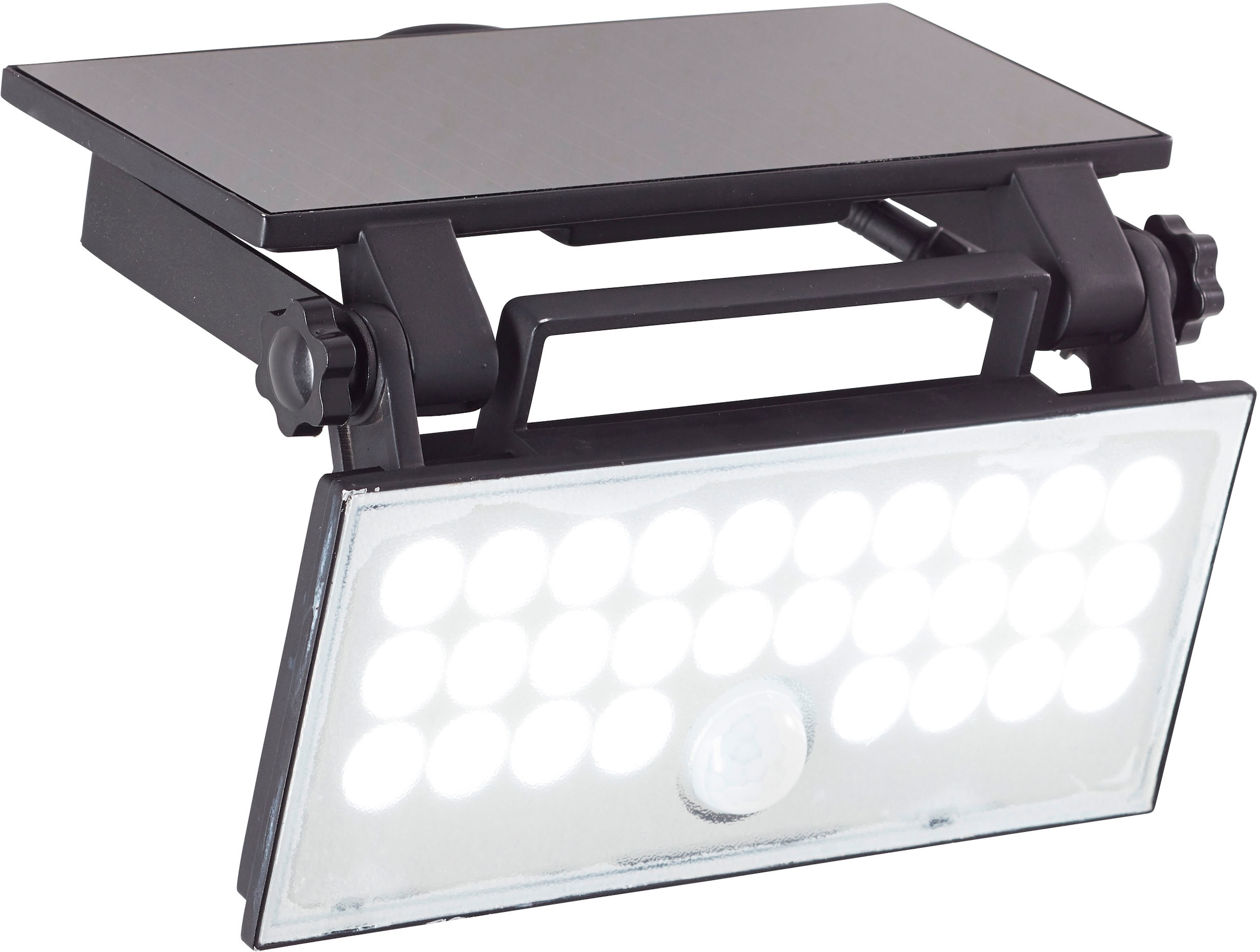 Brilliant LED Außen-Wandleuchte »Luton«, Solar, 19 cm, 1000 lm, 4100 K, schwenkbar, schwarz