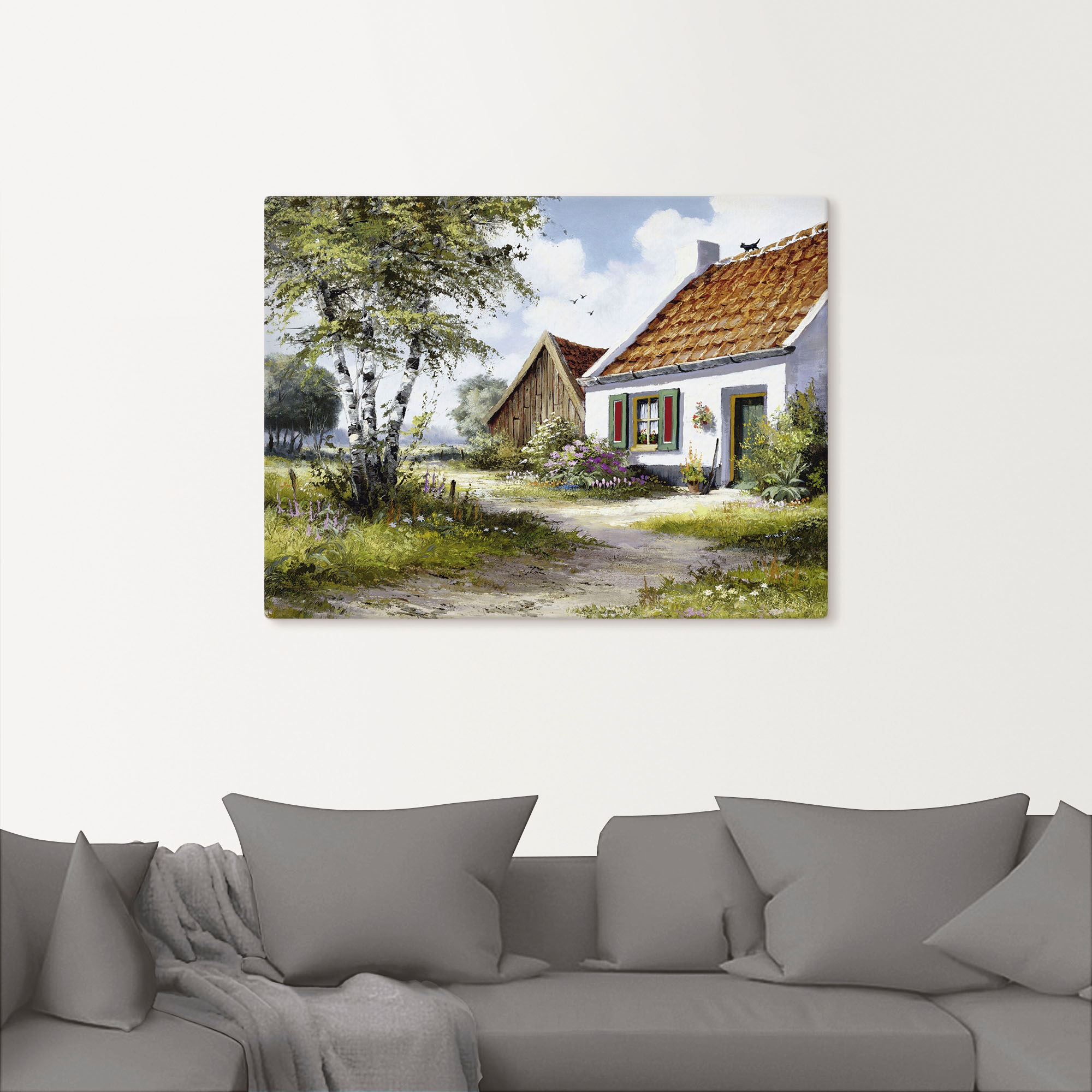 Artland Wandbild »Katze auf dem Dach«, Garten, (1 St.), als Leinwandbild, P günstig online kaufen