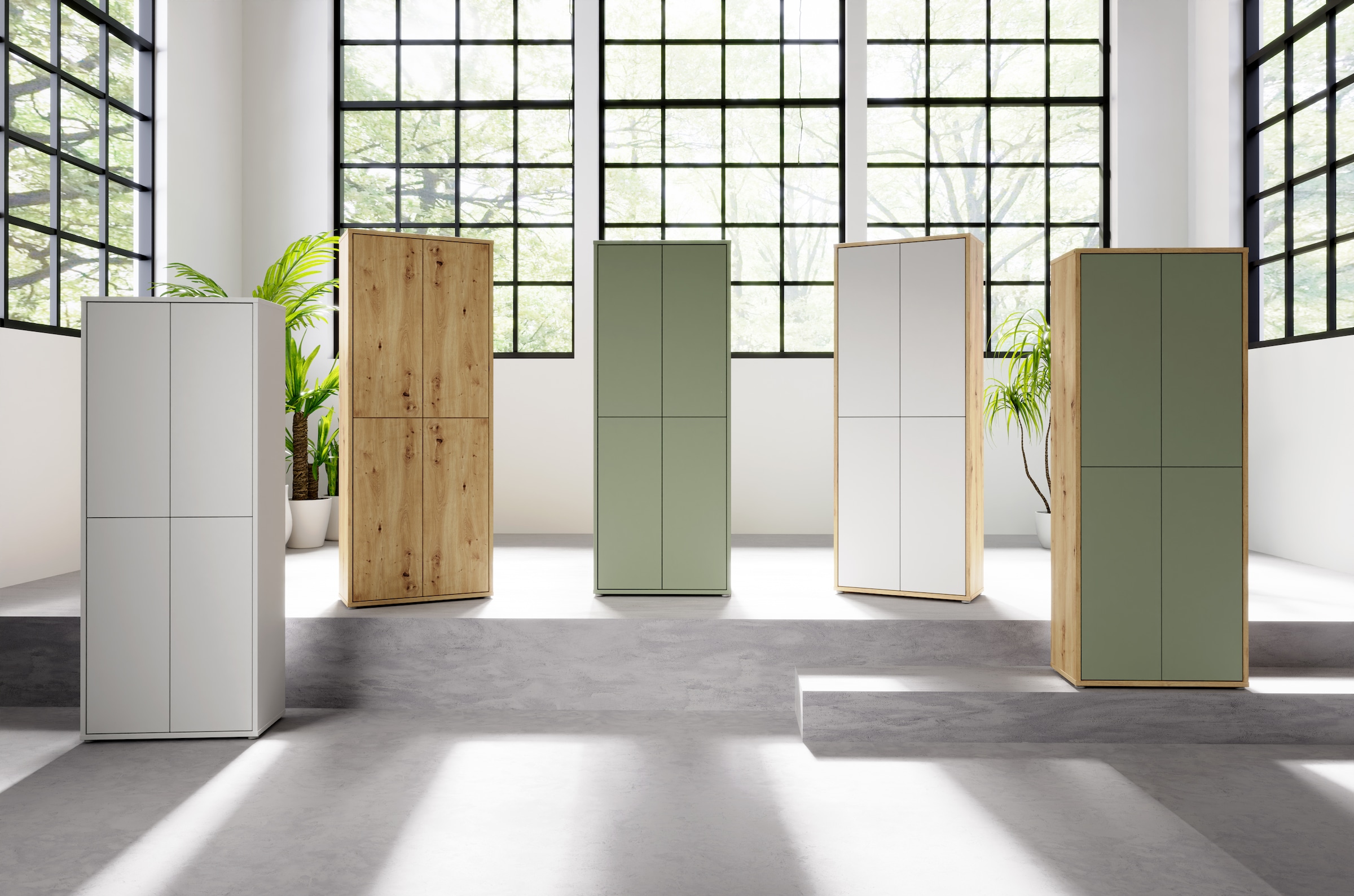 FORTE Schuhschrank »Alice Springs«, (B/H/T 74,5/191,9/34,9 cm), Stauraumschrank, Mehrzweckschrank, Breite 74,5 cm, mit 8 Böden