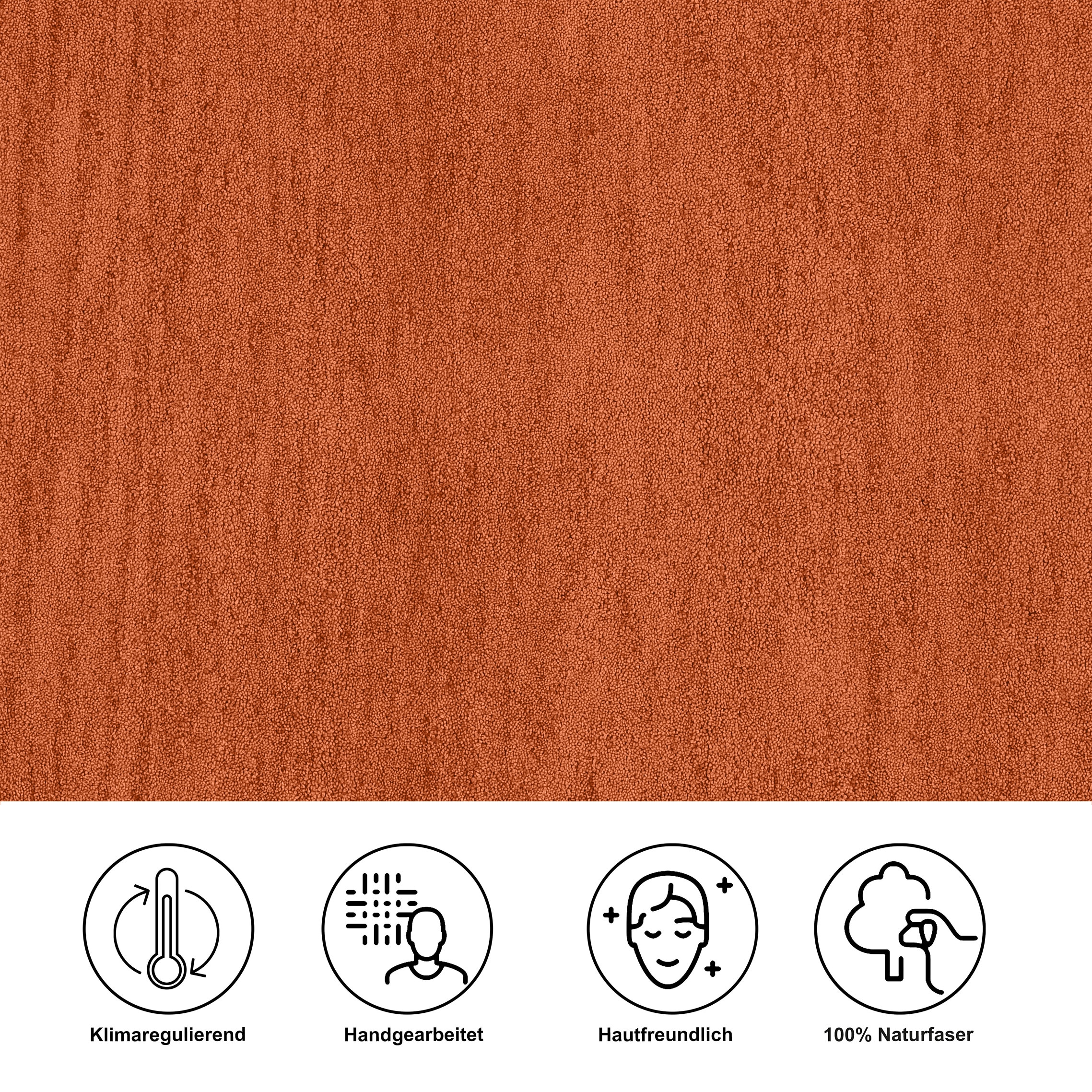 THEKO Bettumrandung »Gabbeh Uni, Handweb Teppich, meliert, reine Wolle« Höhe 14 mm 3 Stk. tlg. Bettvorleger, Uni-Farben, handgewebt, Läufer-Set, Schlafzimmer