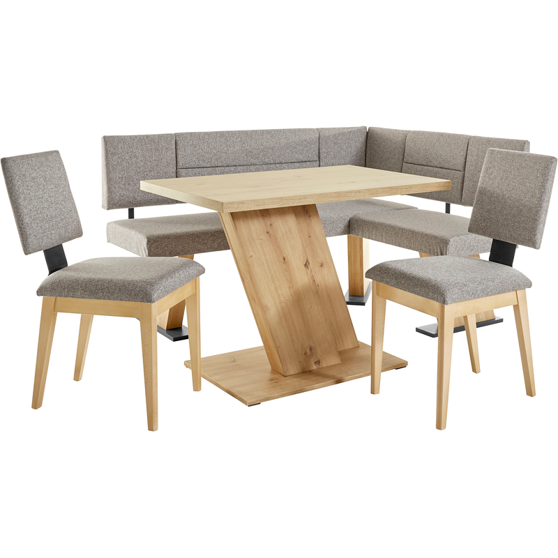 HOME AFFAIRE Eckbankgruppe »Zeppelin« 4 Stk. tlg. Holzfarben/beige + beige + holzfarben