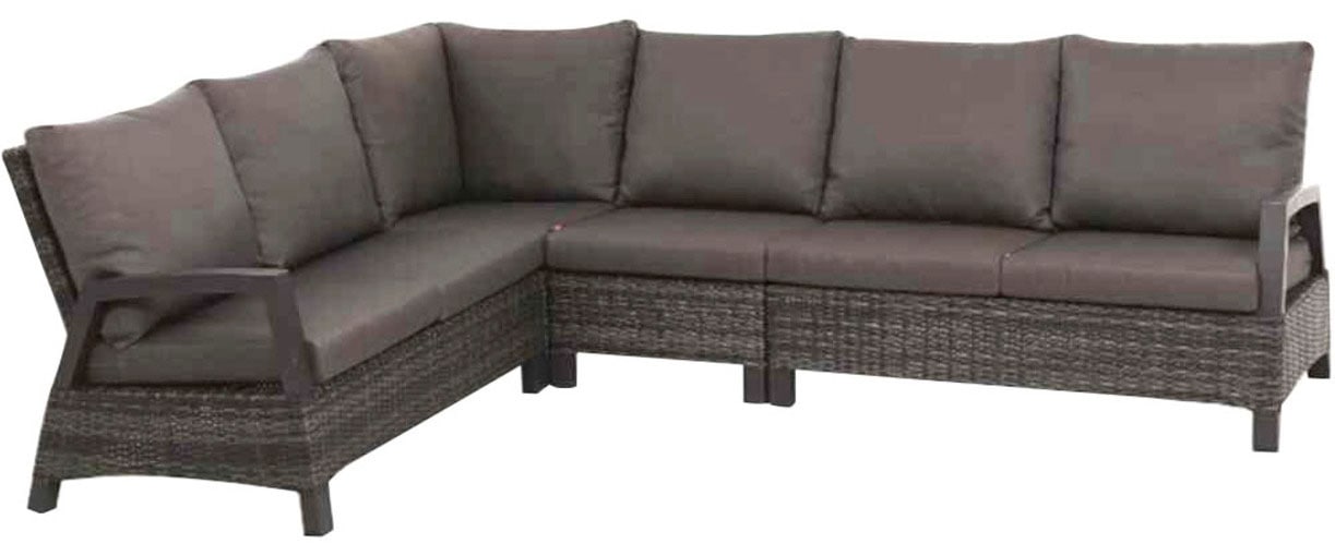 Siena Garden Gartenlounge-Set »Taranto Eckset«, Alu, matt-anthrazit, inkl. Kissen