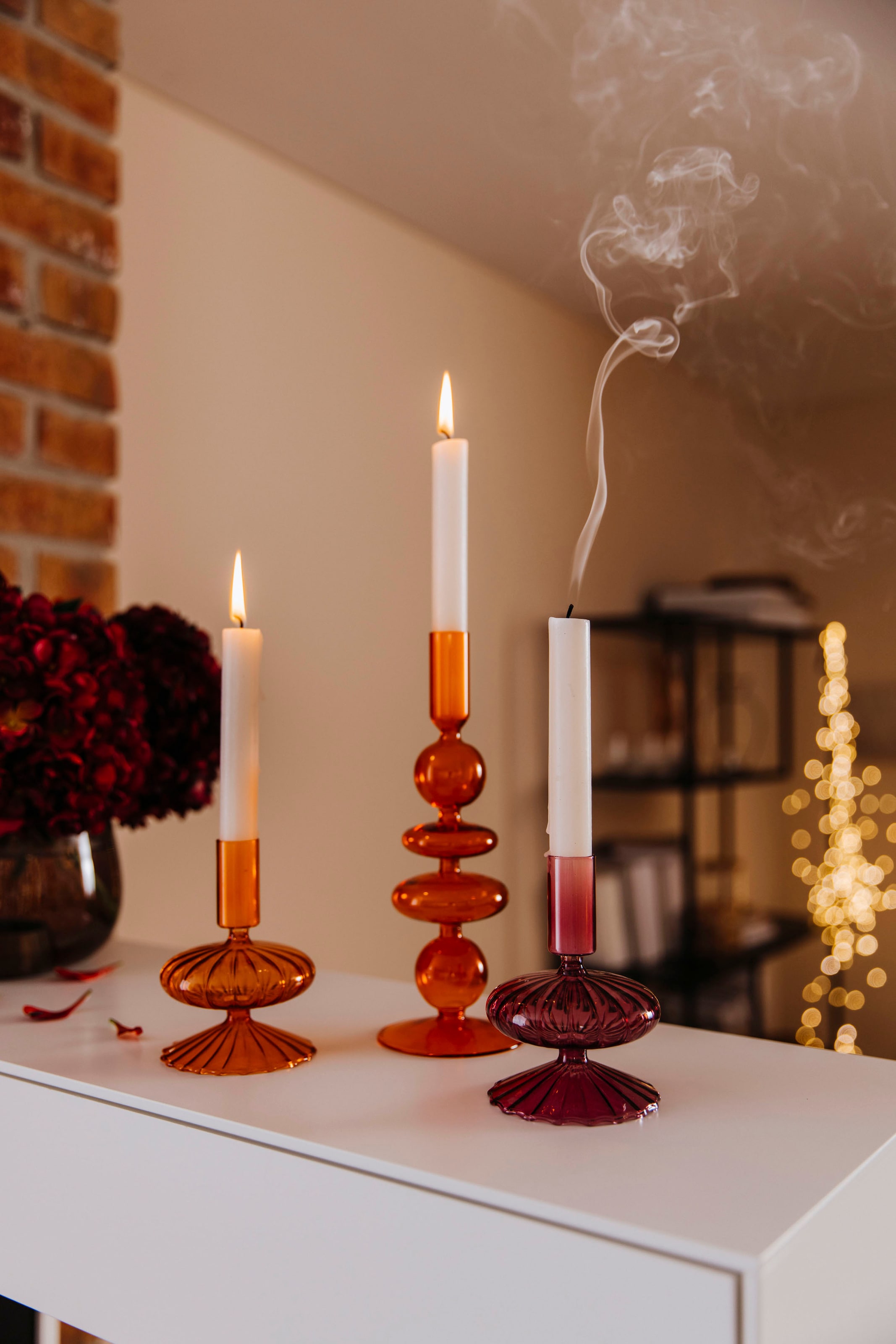 Stabkerzenhalter, »aus 2 cm AM 10 Design Kerzenleuchter Glas«, bestellen online ca. St.), Höhe (Set,