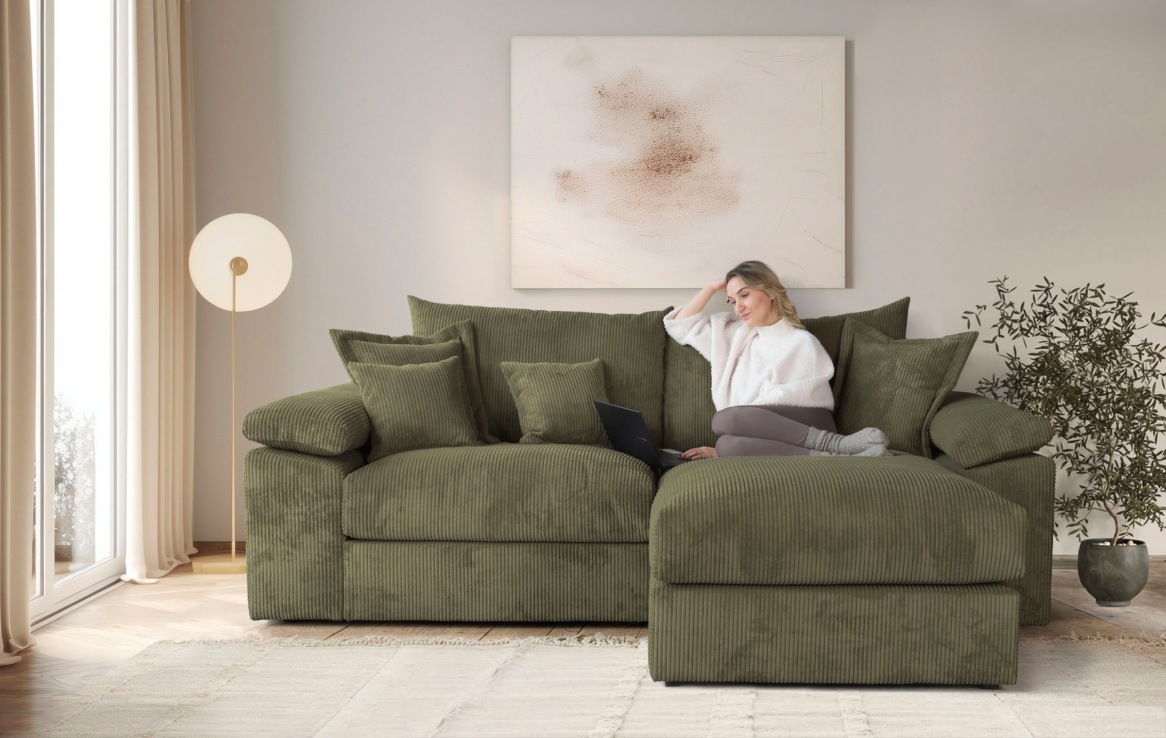 Home affaire Ecksofa »Soft&Cosy XL L-Form, B: 246 cm« günstig online kaufen