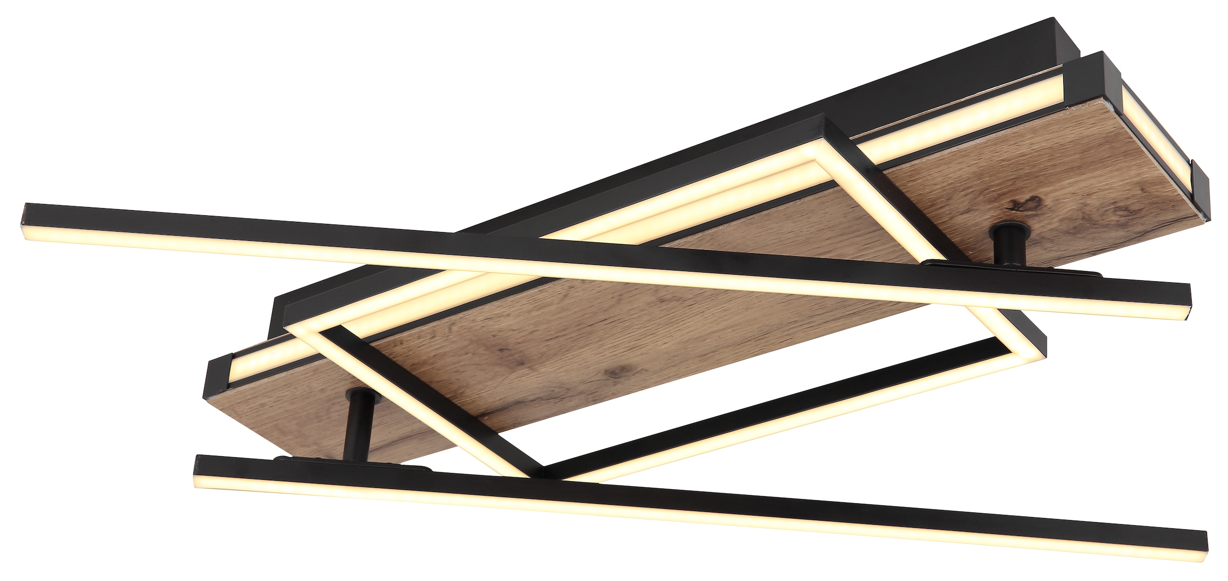 GLOBO LIGHTING LED Deckenleuchte »COLLI« LED-Modul Warmweiß Deckenlampe/Wohnzimmer/Schlafzimmer/modern/Holz