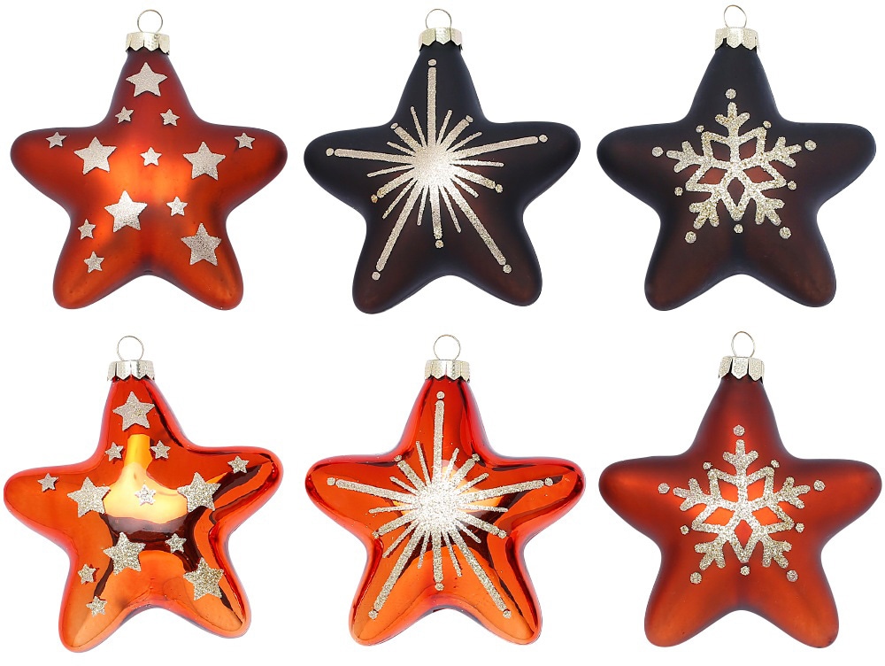 MAGIC by Inge Christbaumschmuck »Shiny Chestnut, Weihnachtsdeko, Christbaumschmuck«, (Set, 6 tlg.), hochwertiger Echtglas-Weihnachtsschmuck, Ø ca. 8 cm