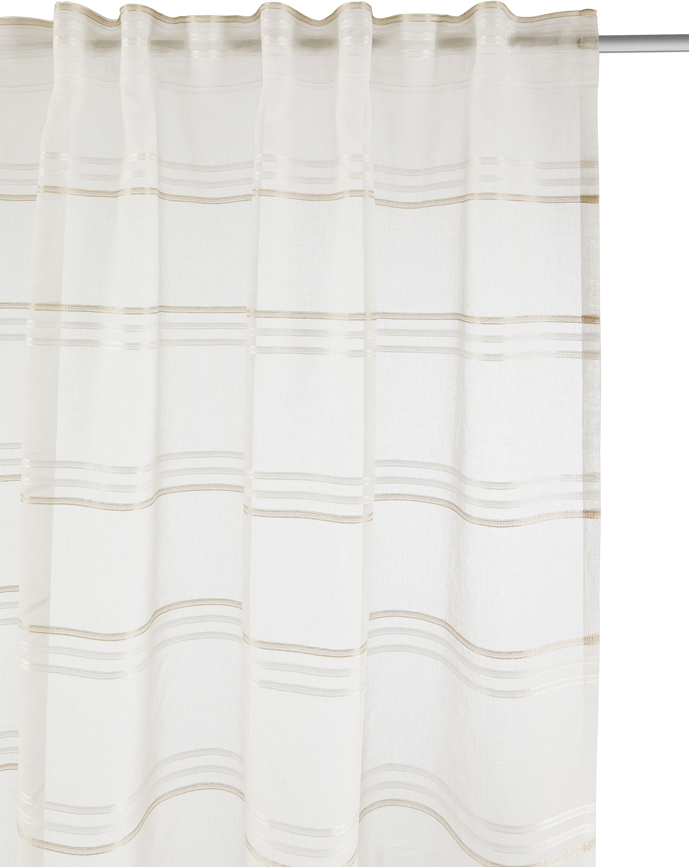 OTTO home Gardine »Sirii« Multifunktionsband 1 Stk. tlg. Halbtransparent, angenehme Haptik, mit Querstreifen, modern