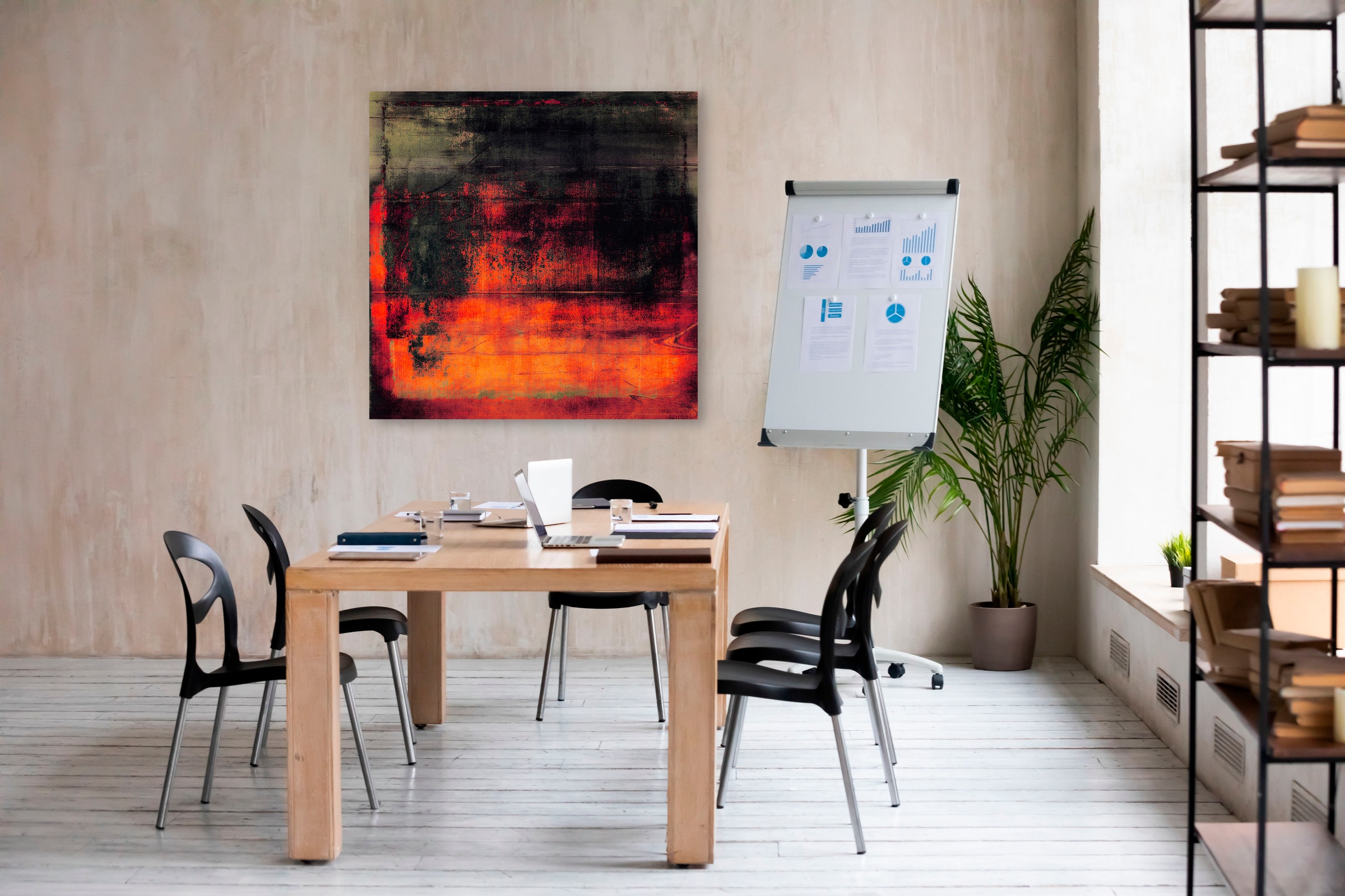 queence Leinwandbild »The Dark«, Abstrakt-Kunst-Modern, (1 St.), Akustikbil günstig online kaufen