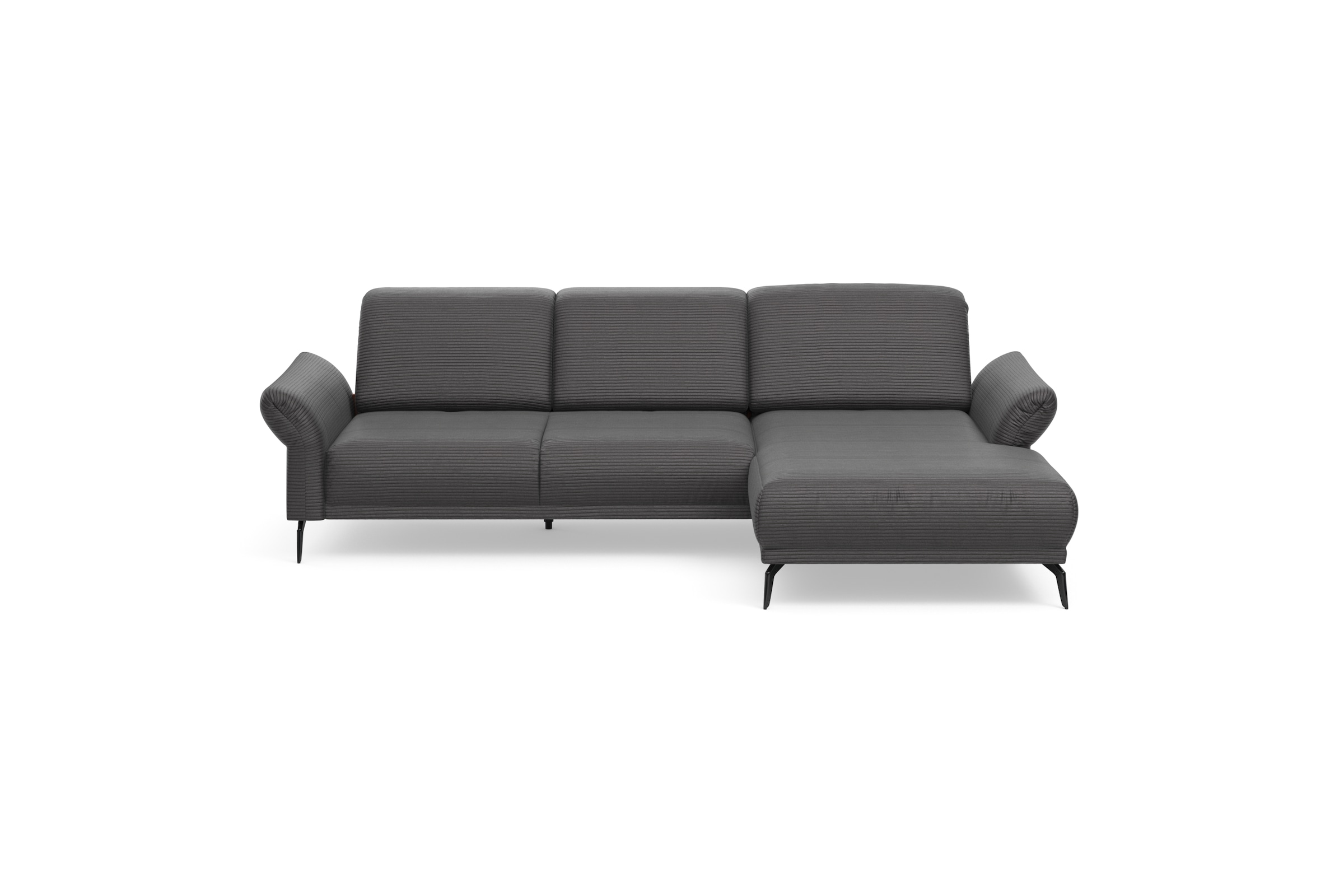INOSIGN Ecksofa »Coco L-Form«, Sitztiefen-, Arm- und Kopfteilverstellung, Cord-Bezug, Fußhöhe 15 cm
