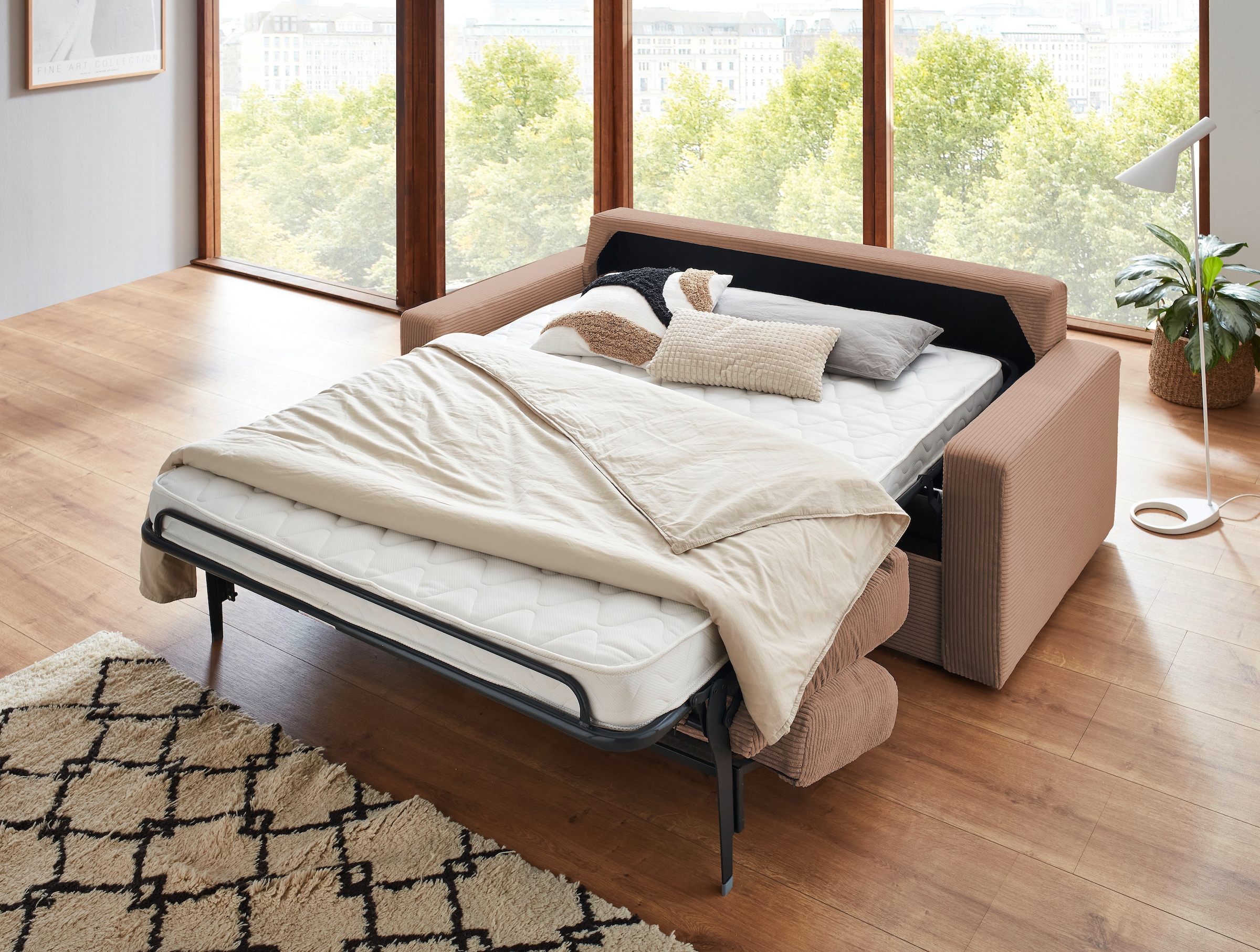 ATLANTIC home collection Schlafsofa »Rolando, B: 196 cm, Liegefl. 140x190 c günstig online kaufen