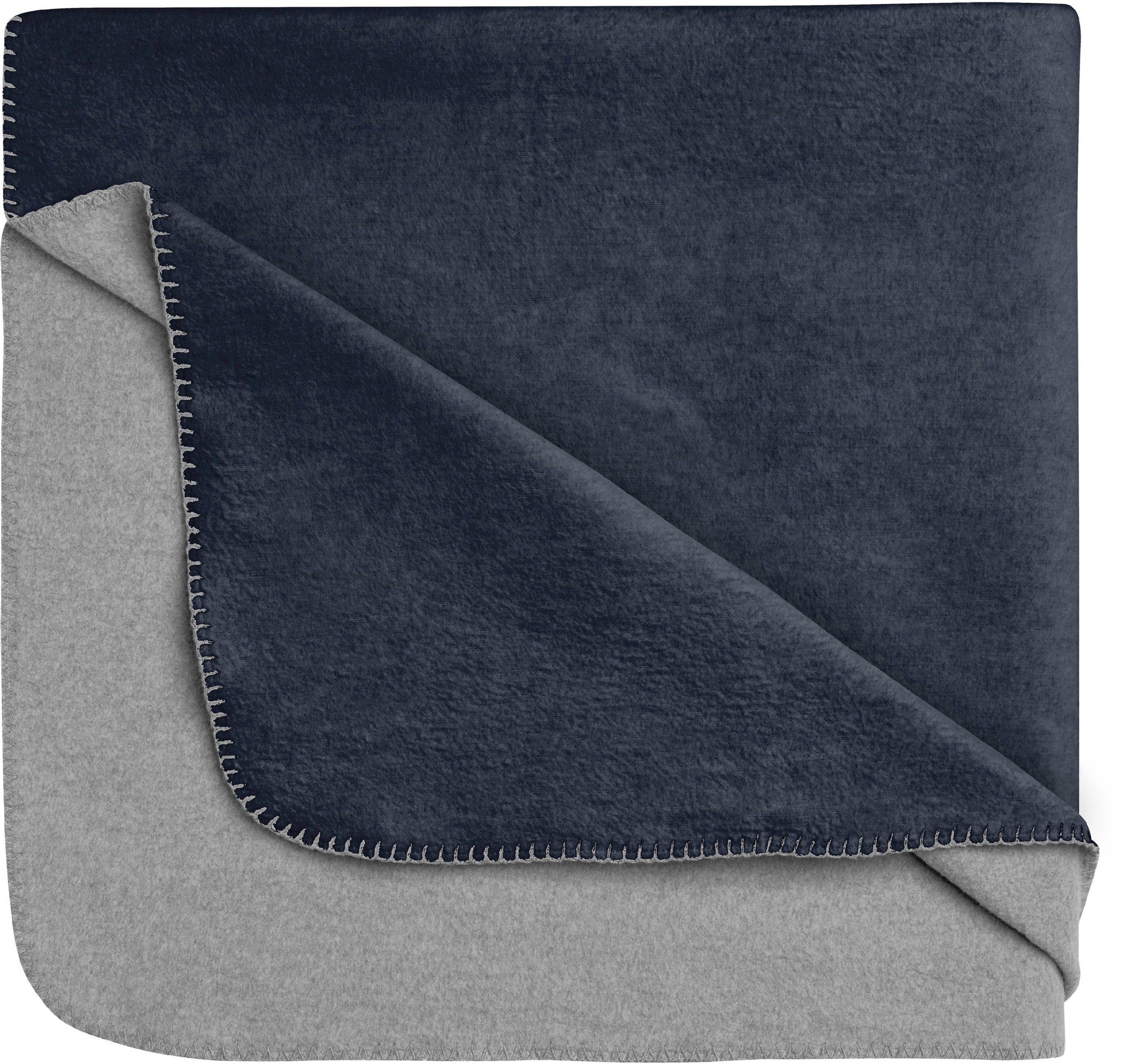 Biberna Wohndecke »Eva«, wohlig warme Melange Decke aus 100% Baumwolle - made in Germany