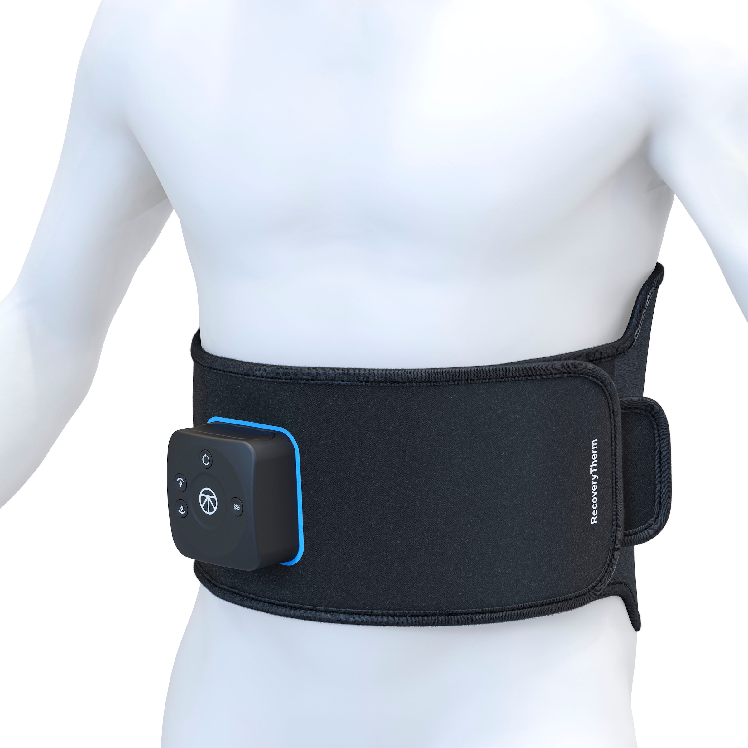 Therabody Massagegerät »RecoveryTherm Hot Vibration Gurt, 3 Wärme- & Vibrationsmodi«, zur Schmerzlinderung, Behandlung von Bauch & Rücken, Karbonfasergewebe