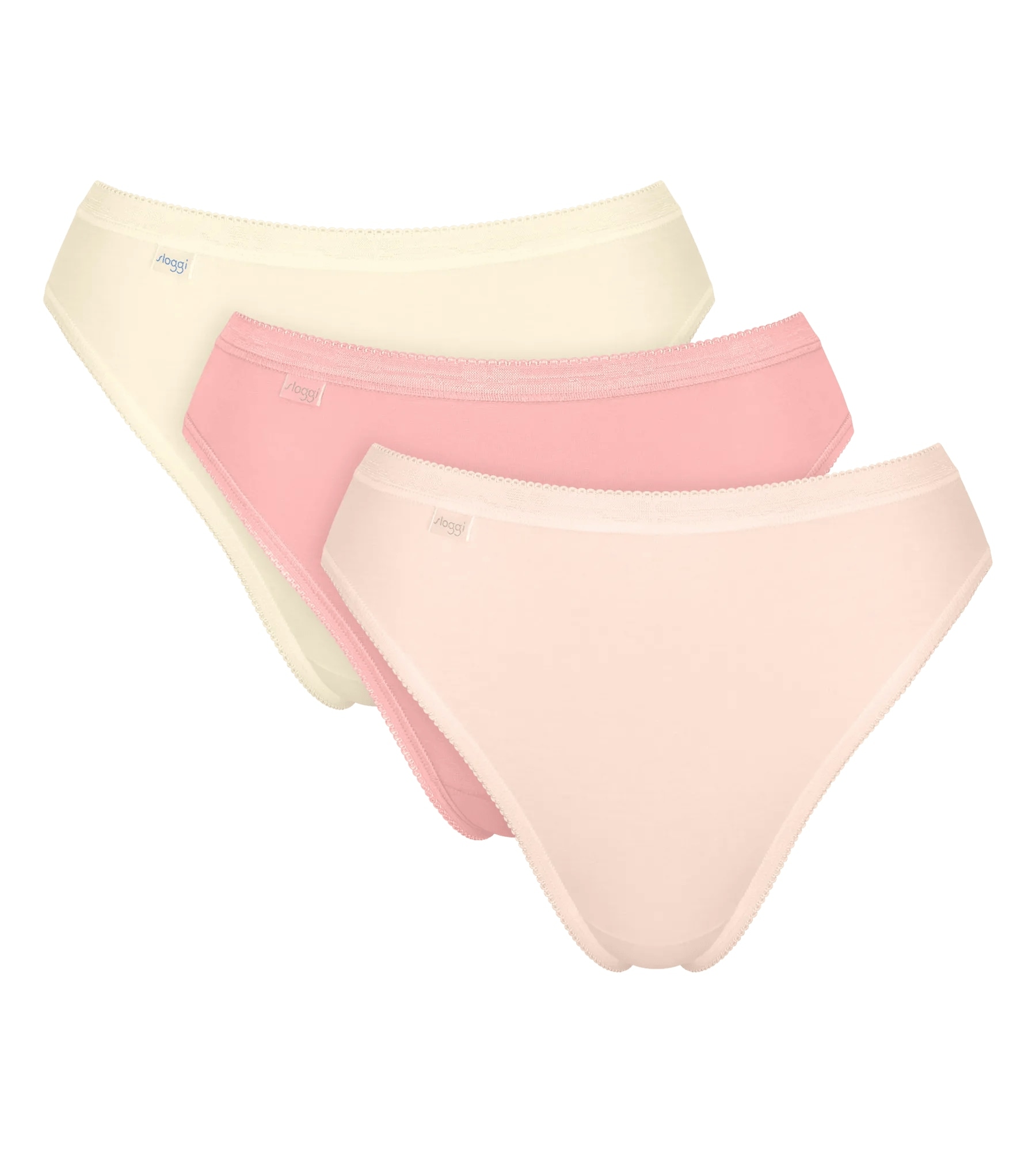 sloggi Taillenslip »Basic+ Tai« 3er Pack,  mit hohem Beinausschnitt, Cotton-Mix, glatte Nähte