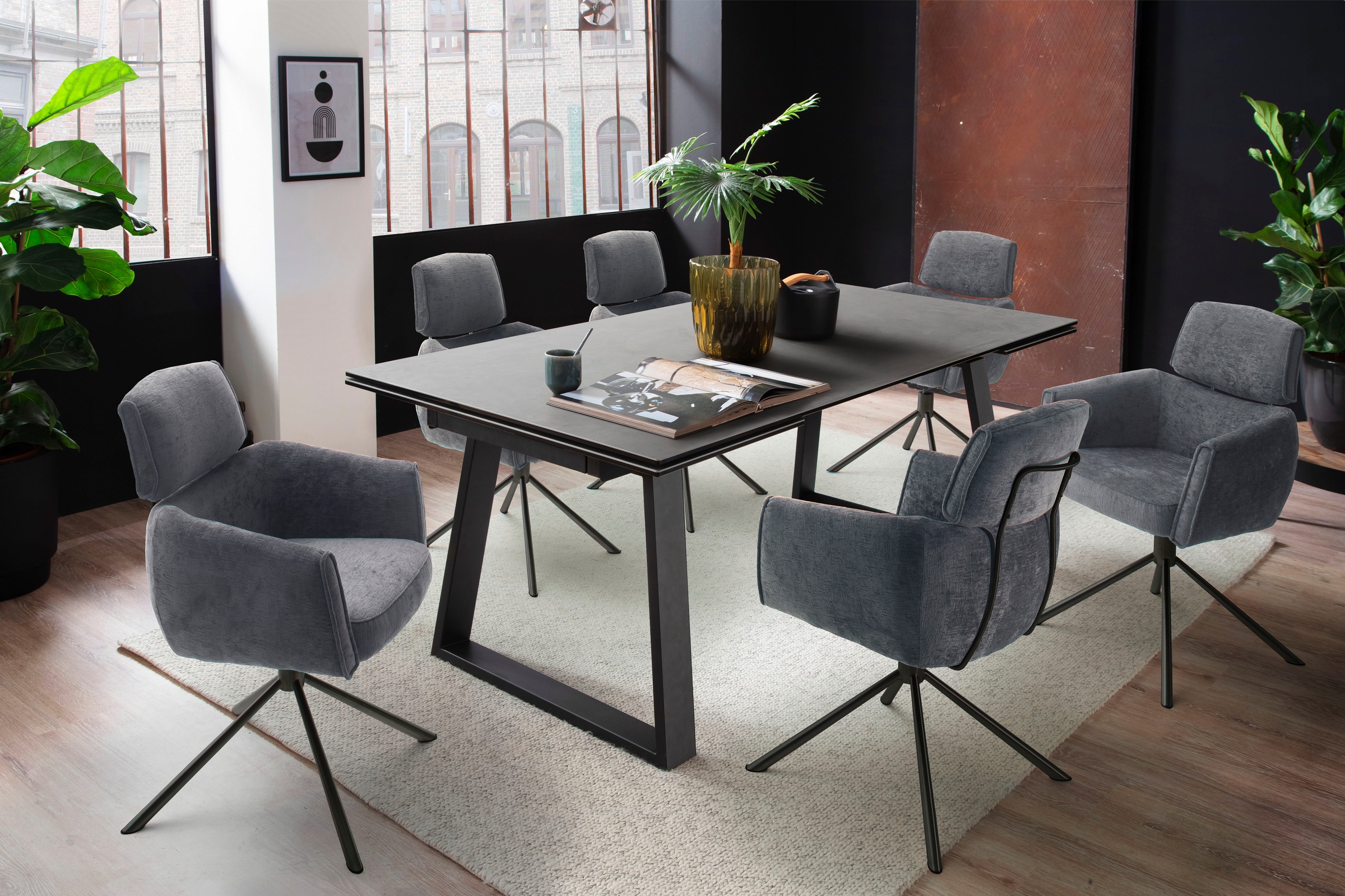 MCA furniture Esszimmerstuhl »QUEBEC«, (Set), 2 St., (2er-Set), 360° drehba günstig online kaufen