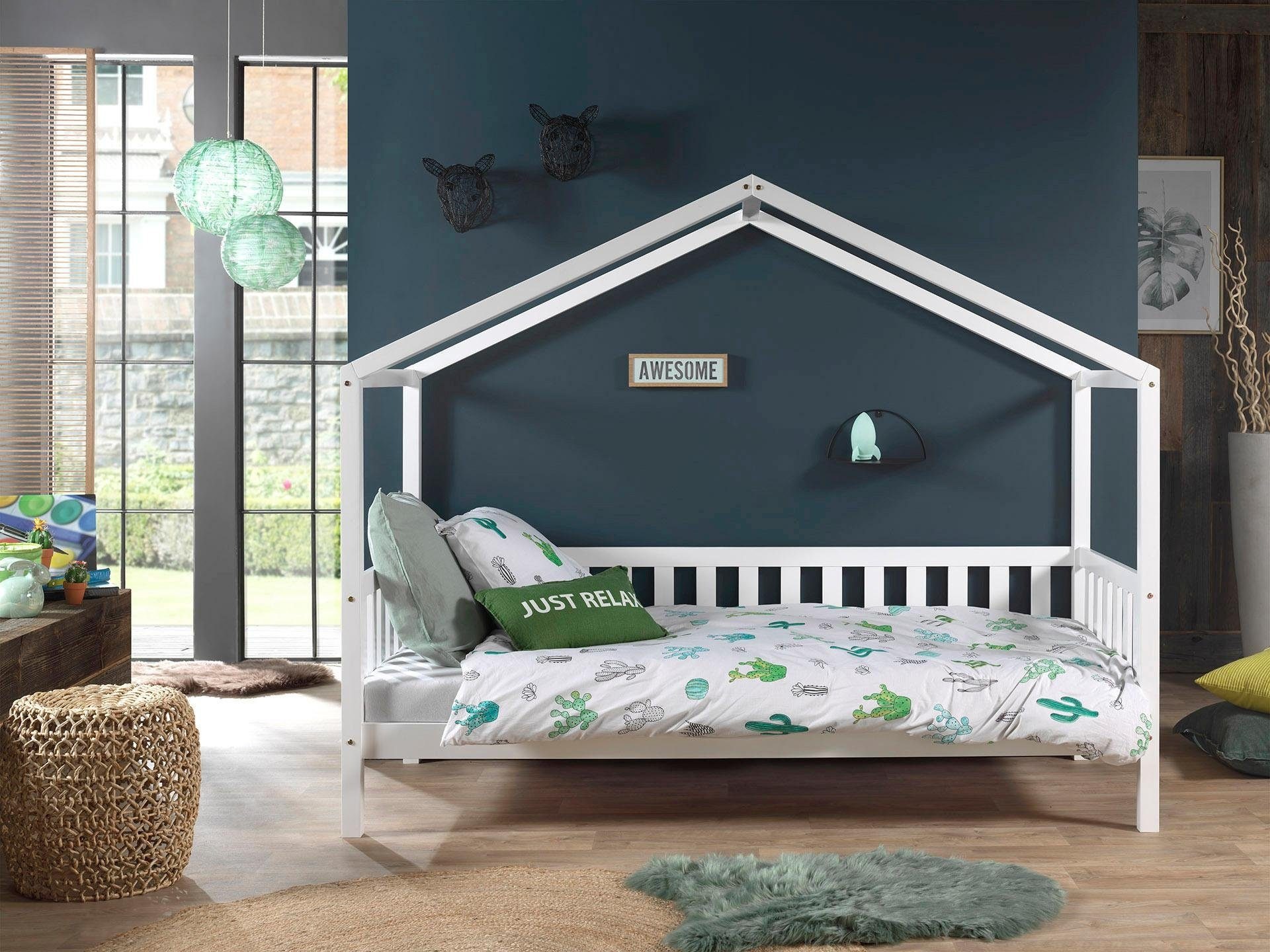Vipack Hausbett "Dallas", wahlweise mit Bettschublade oder Textilhimmel, Au günstig online kaufen