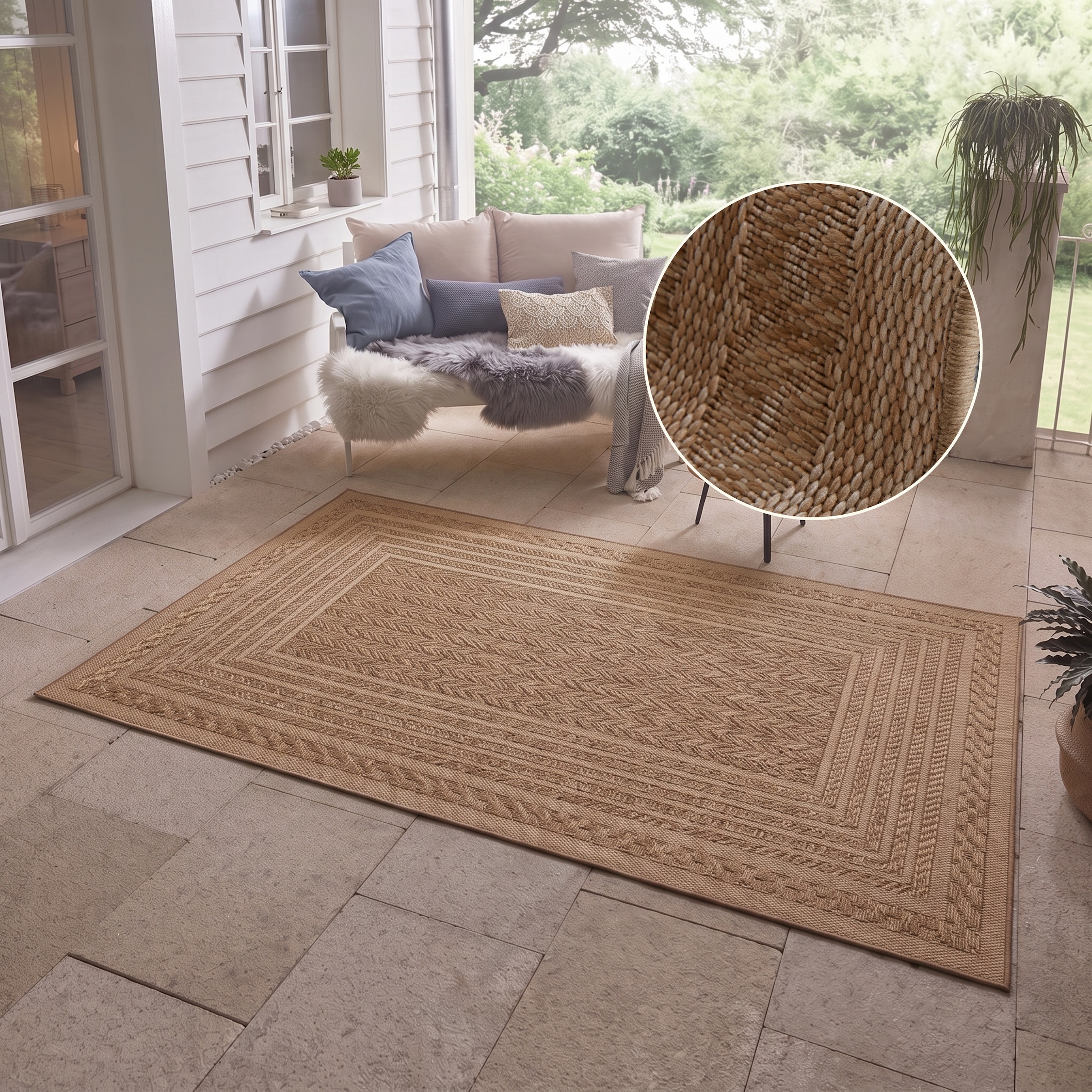 HANSE Home Teppich »Limonero« rechteckig 6 mm Höhe In-& Outdoor, Flachgewebe, Sisal Optik, Skandi, Garten, Wohnzimmer