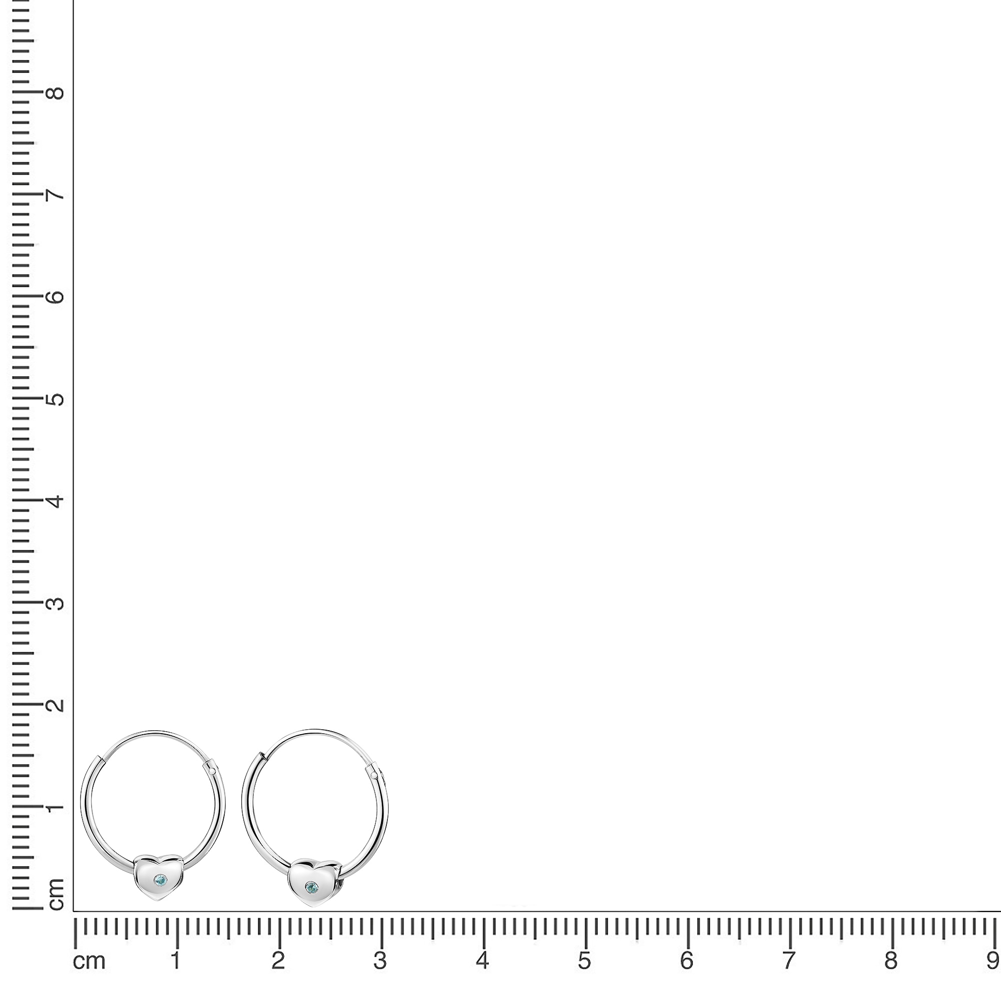 Zeeme Paar Creolen »925/- Sterling Silber Zirkonia blau«