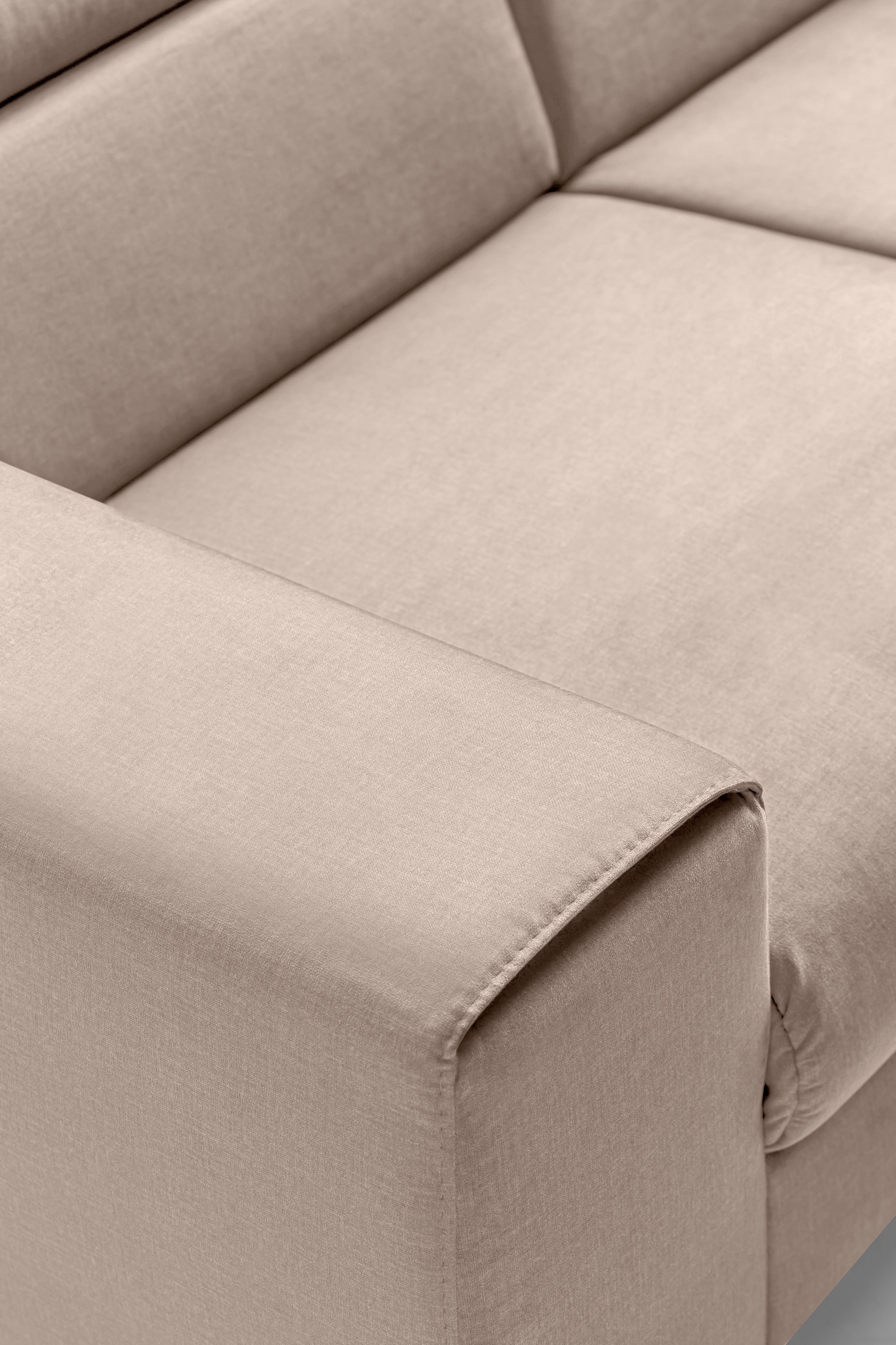COTTA Polstergarnitur »Morven L-Form«, (Set), Set bestehend aus: Ecksofa mit Kopfteilverstellung & Hocker