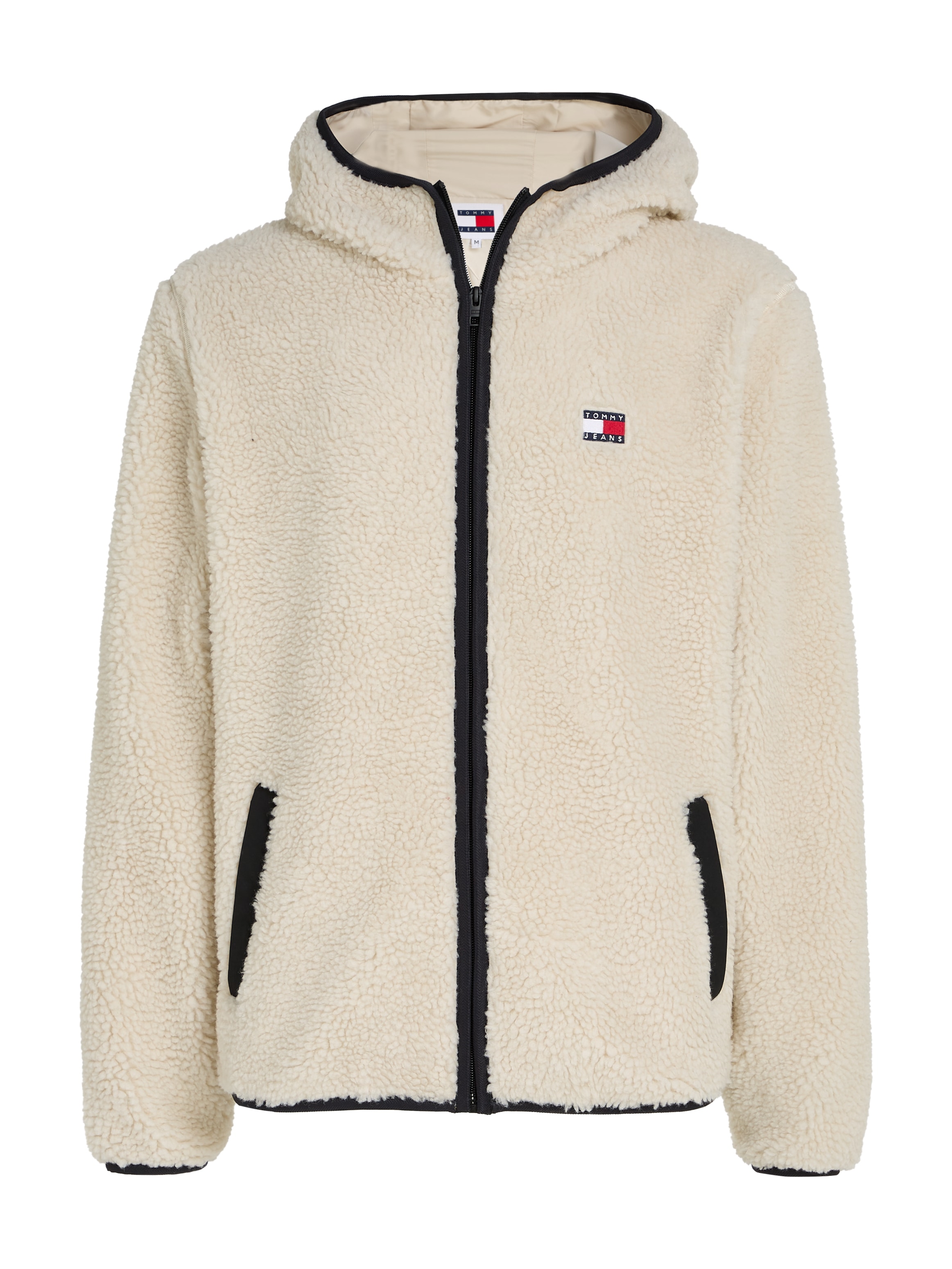 Tommy Jeans Plus Sweatjacke »TJM REG BADGE TEDDY ZIP TRU EXT«, Große Größen